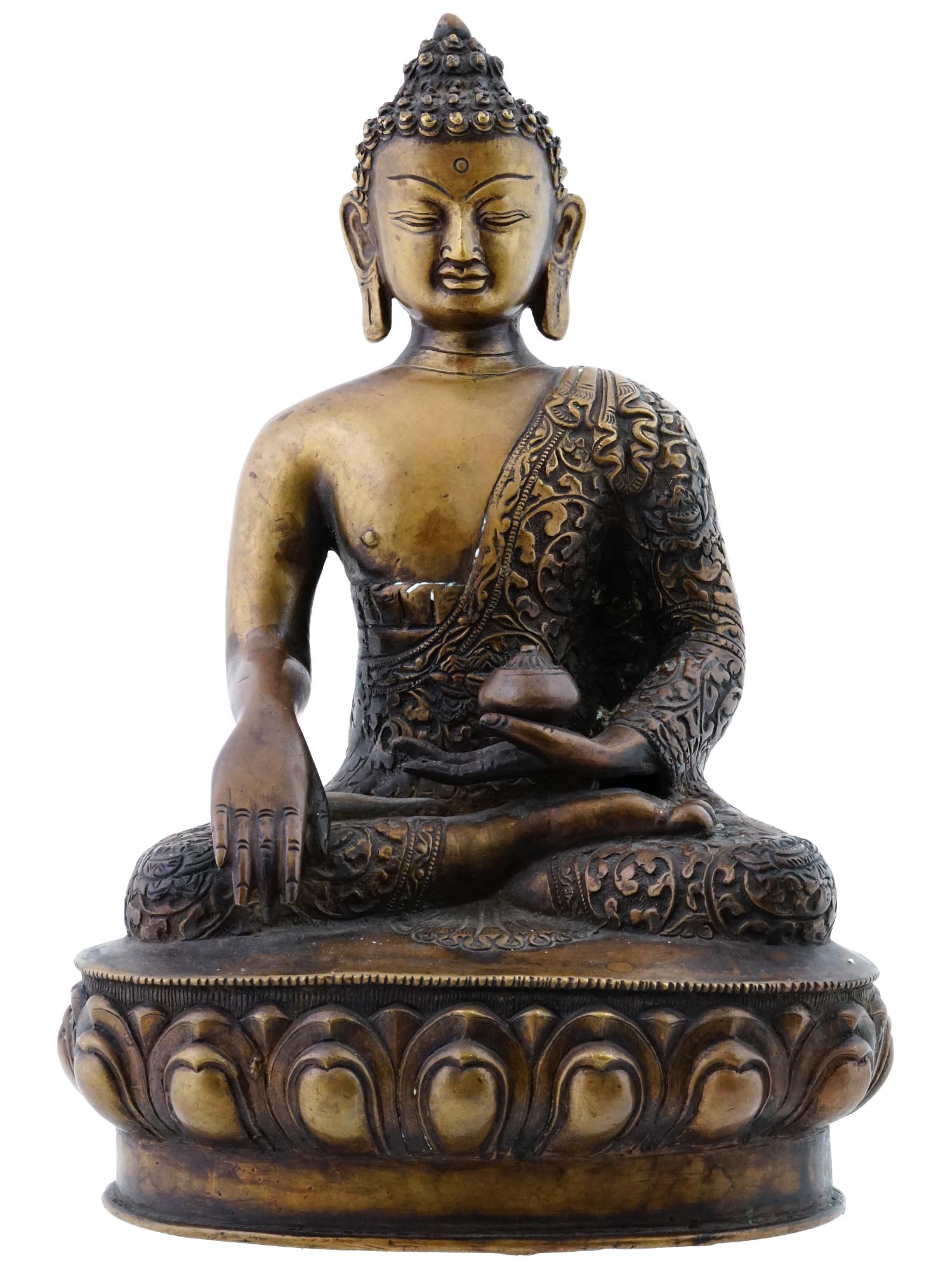 ANTIQUE 19TH C TIBETAN BRONZE BUDDHA FIGURE PIC-0