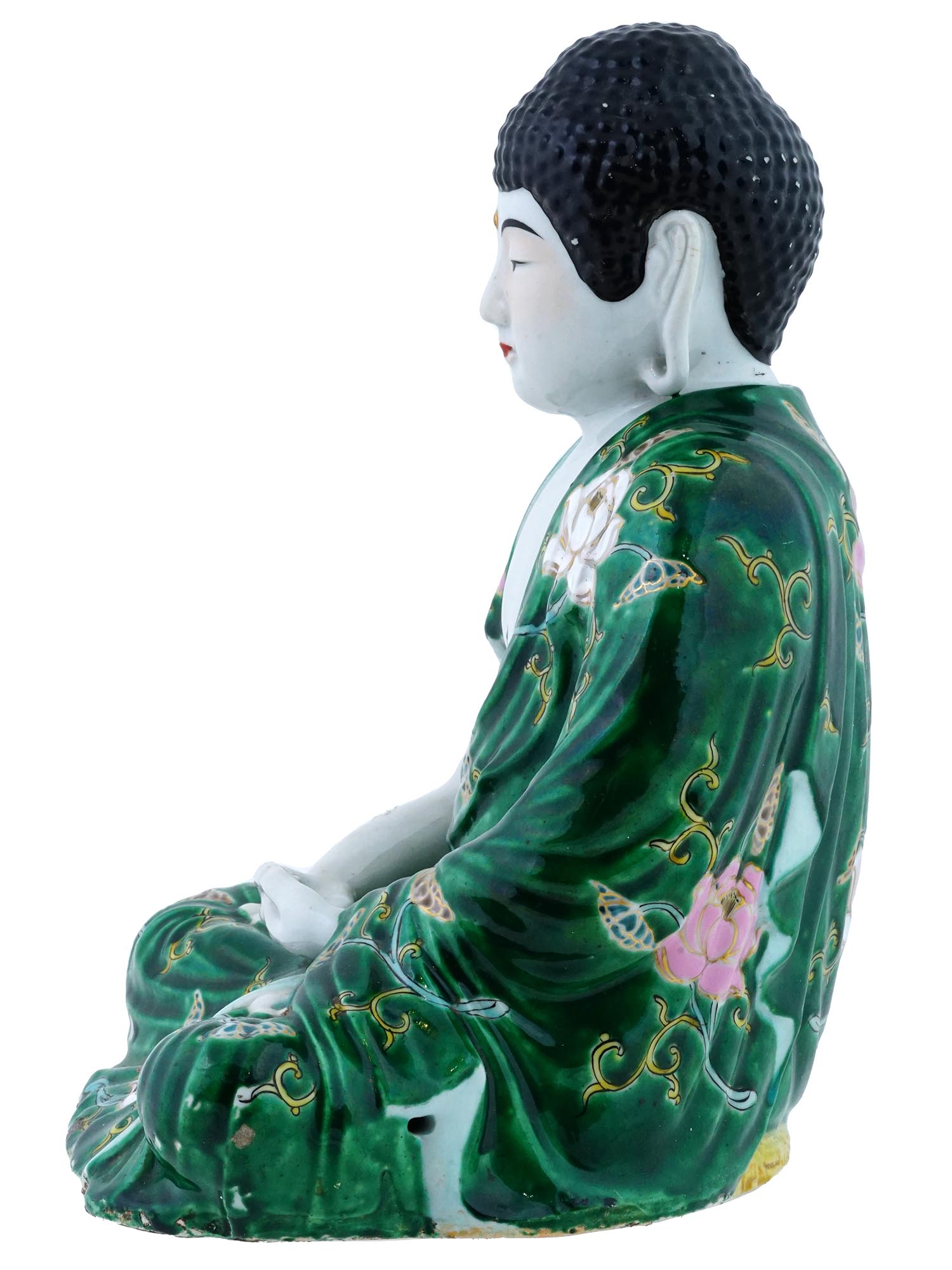 ANTIQUE JAPANESE MEIJI PORCELAIN BUDDHA C 1900 PIC-4