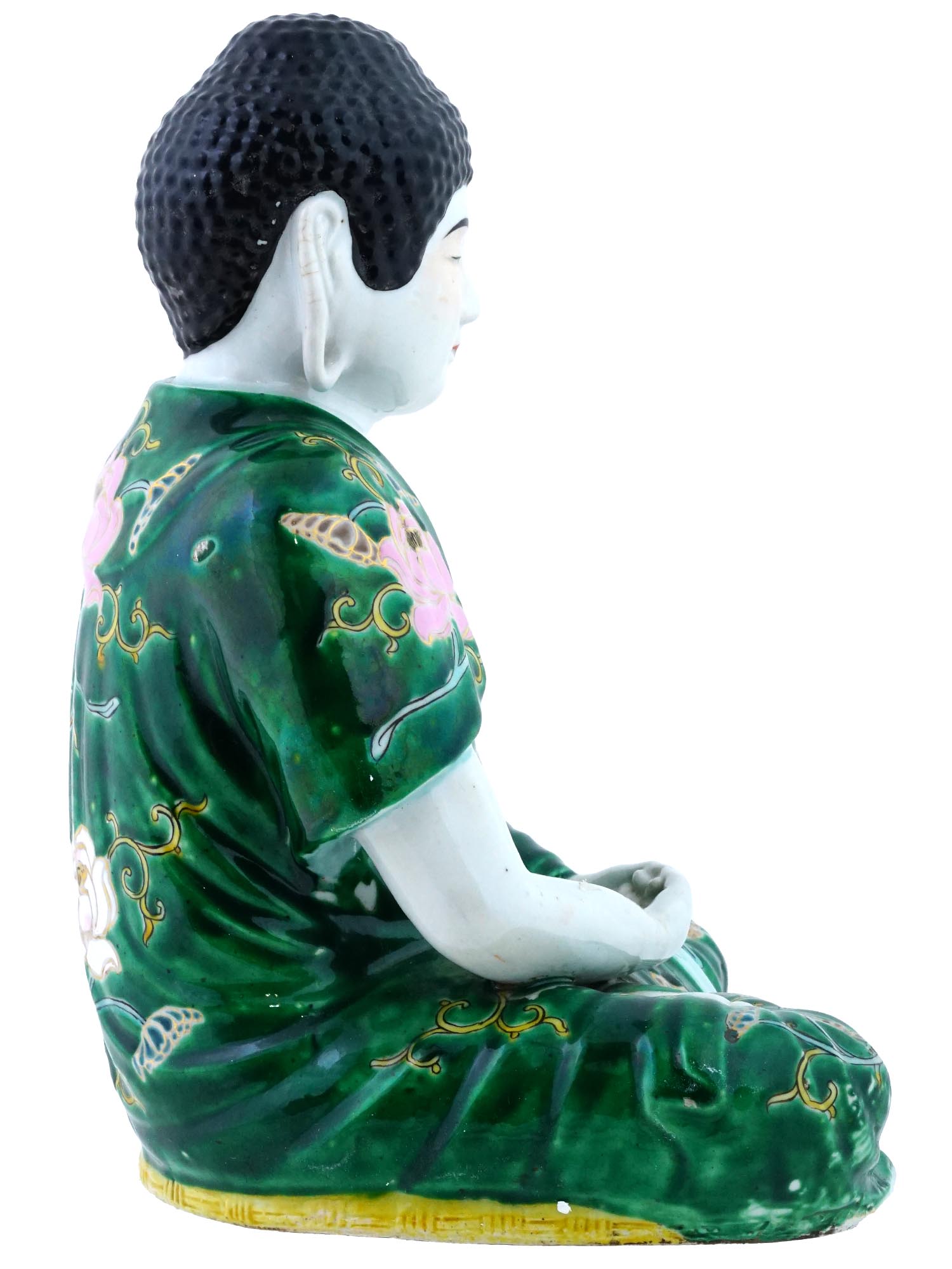 ANTIQUE JAPANESE MEIJI PORCELAIN BUDDHA C 1900 PIC-2