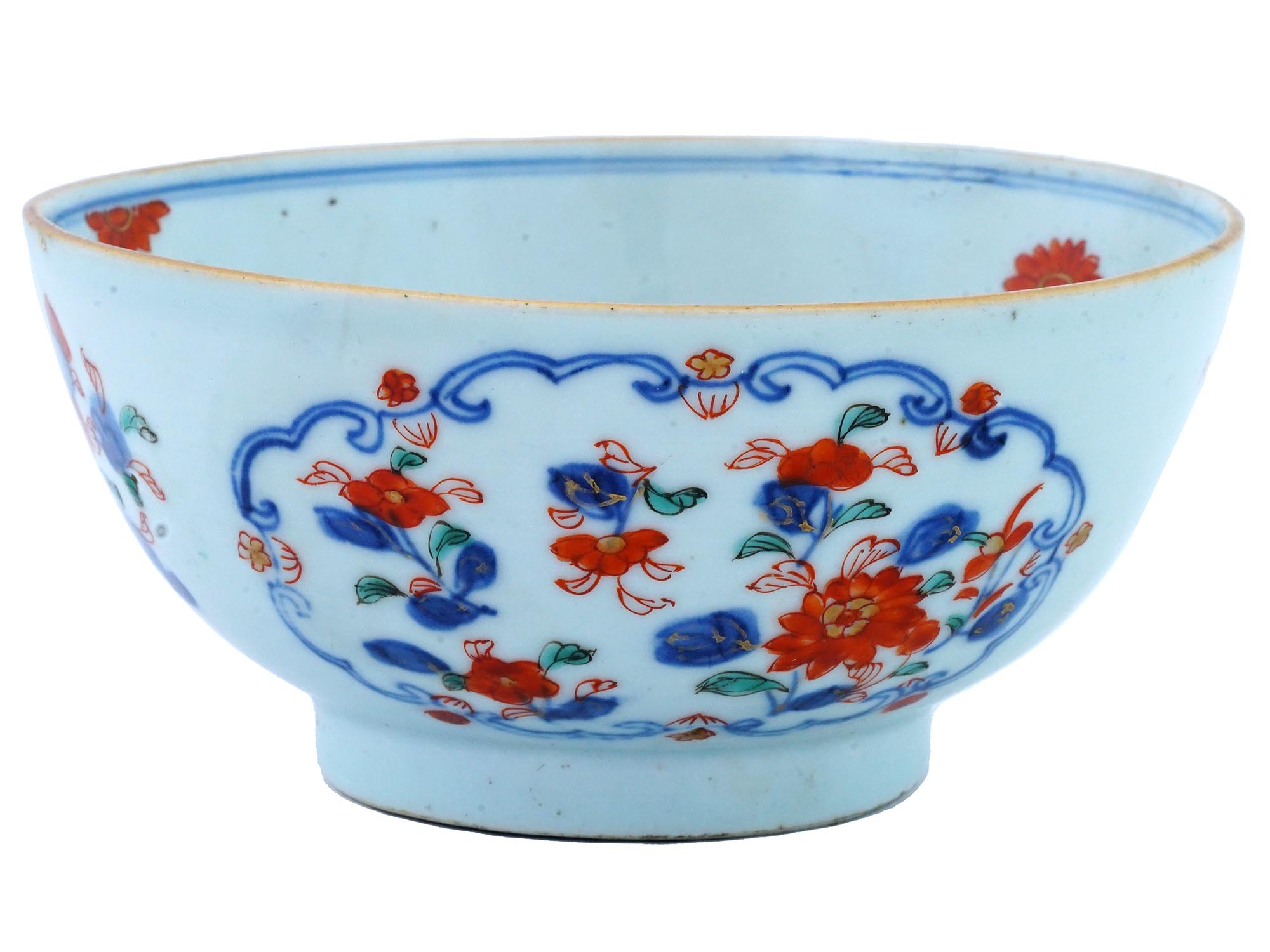 ANTIQUE ORIENTAL PORCELAIN HAND PAINTED BOWL PIC-4