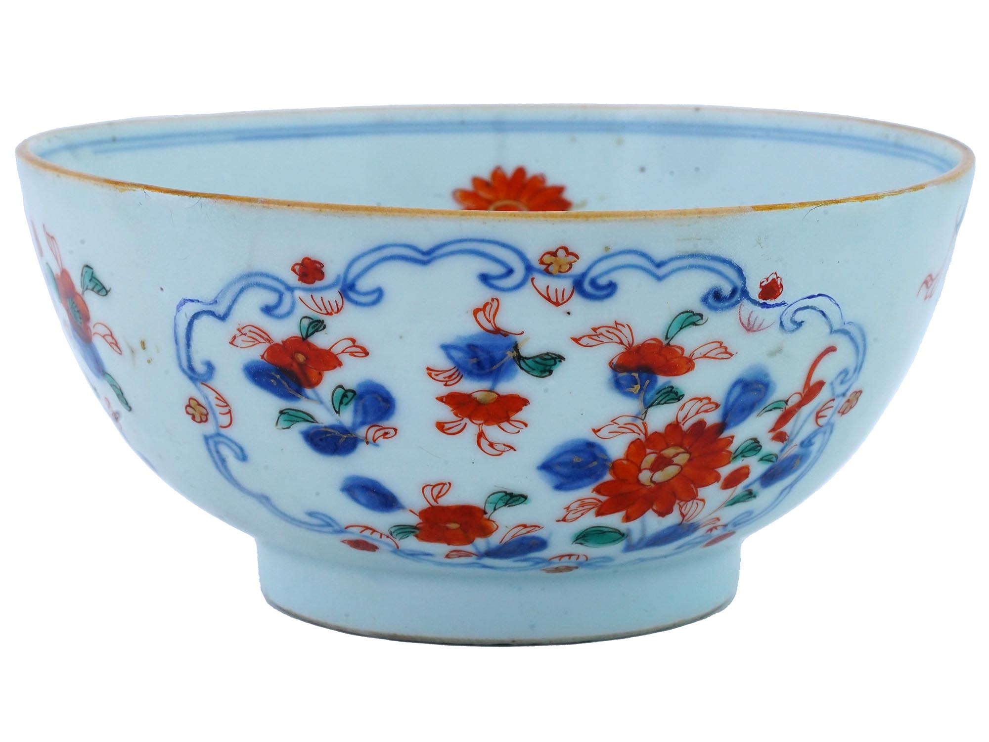 ANTIQUE ORIENTAL PORCELAIN HAND PAINTED BOWL PIC-2