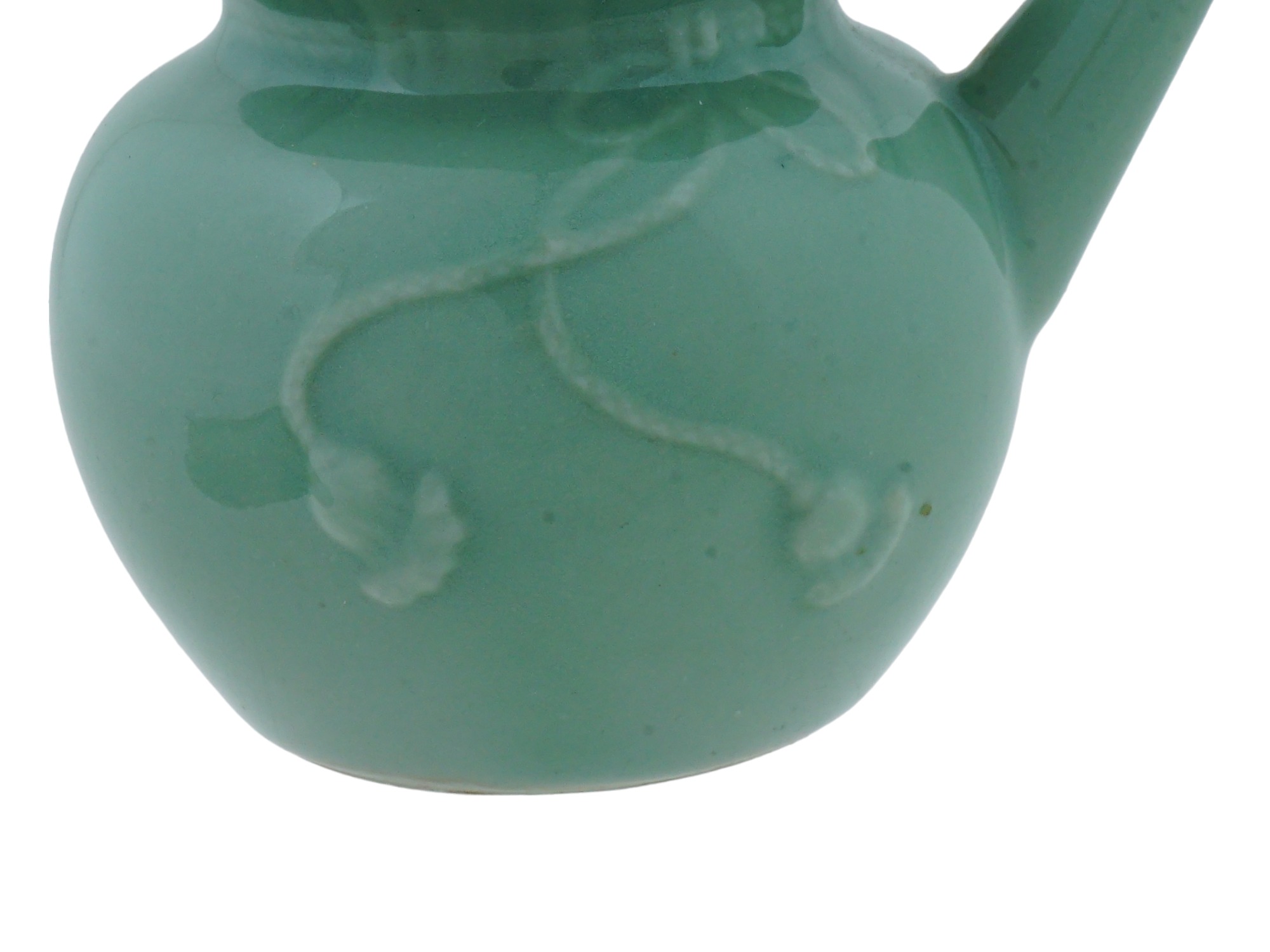 VINTAGE CHINESE CELADON LIDDED MINIATURE TEAPOT PIC-10