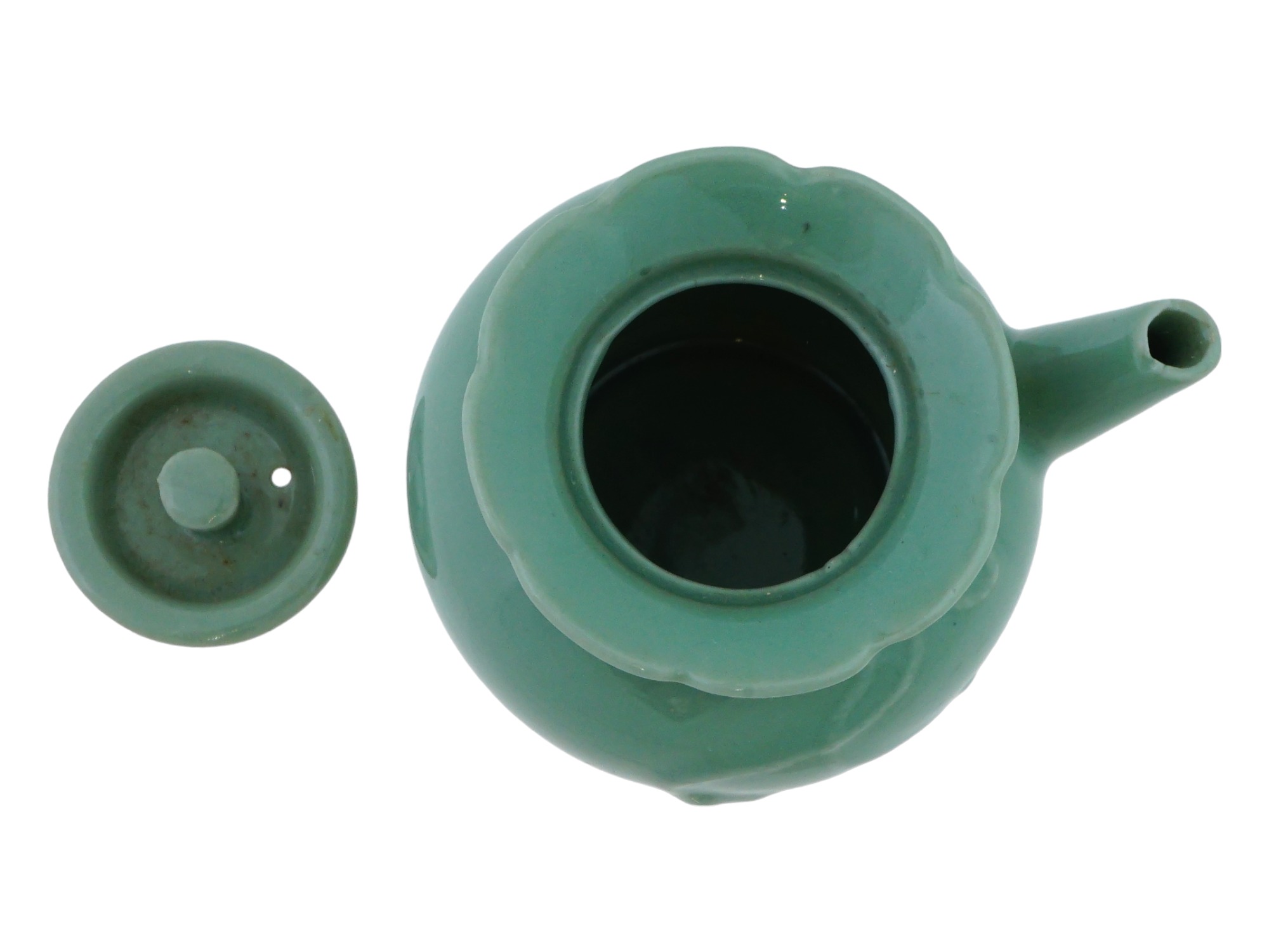 VINTAGE CHINESE CELADON LIDDED MINIATURE TEAPOT PIC-6