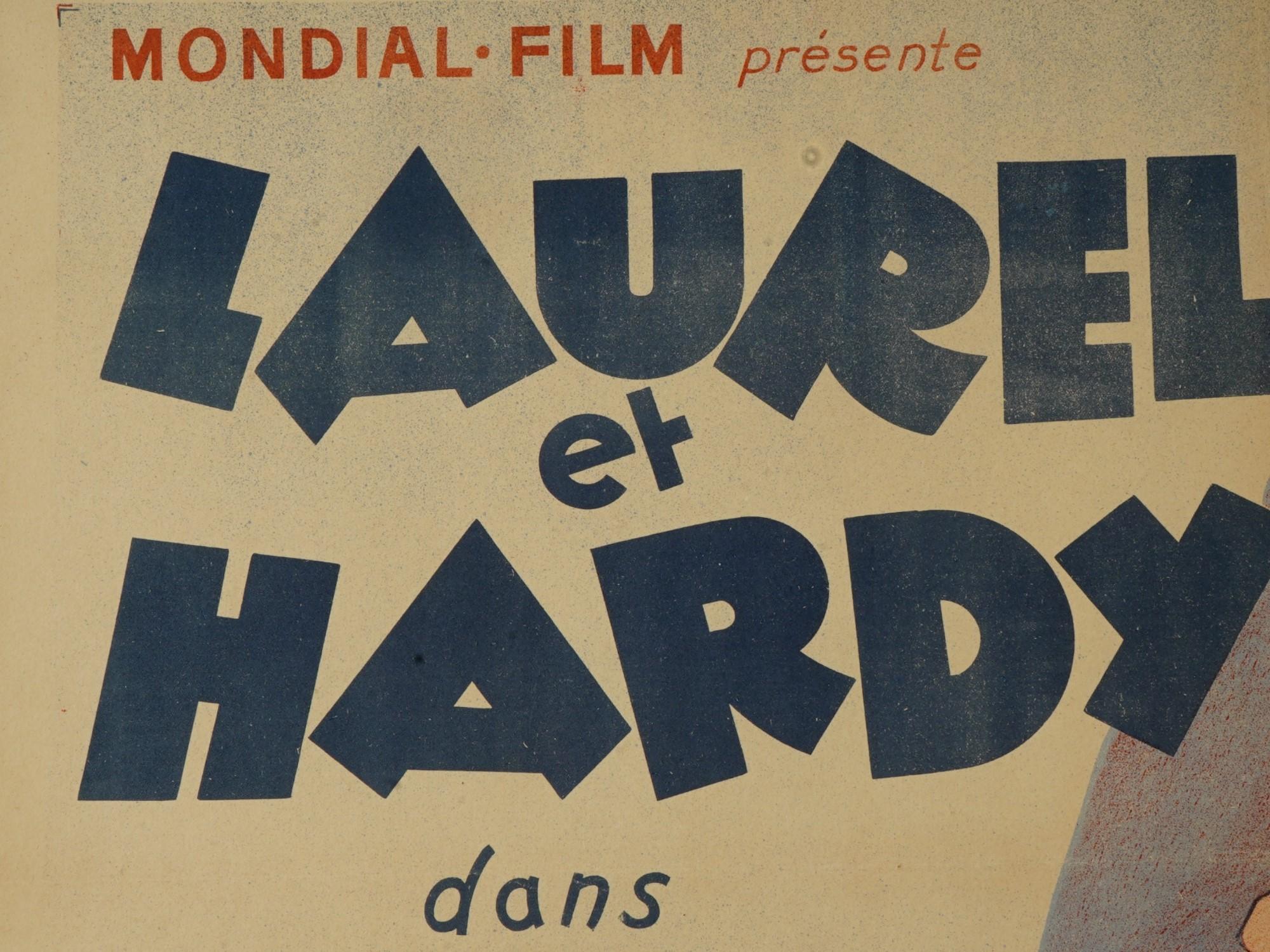 FRENCH LAUREL AND HARDY MOVIE POSTER BY GRINSSON PIC-1