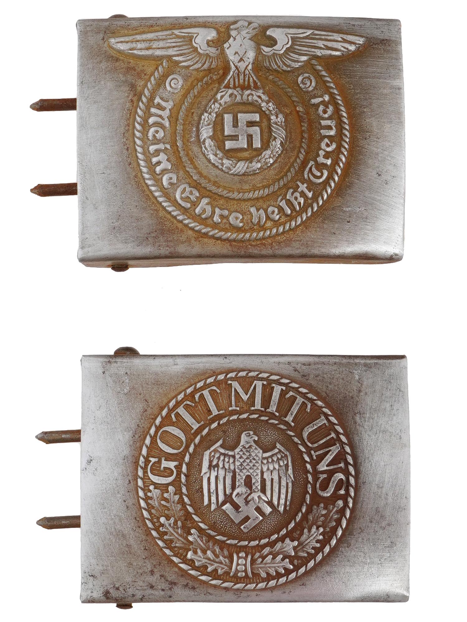 WWII NAZI GERMAN THIRD REICH ENLISTED BELT BUCKLES PIC-0