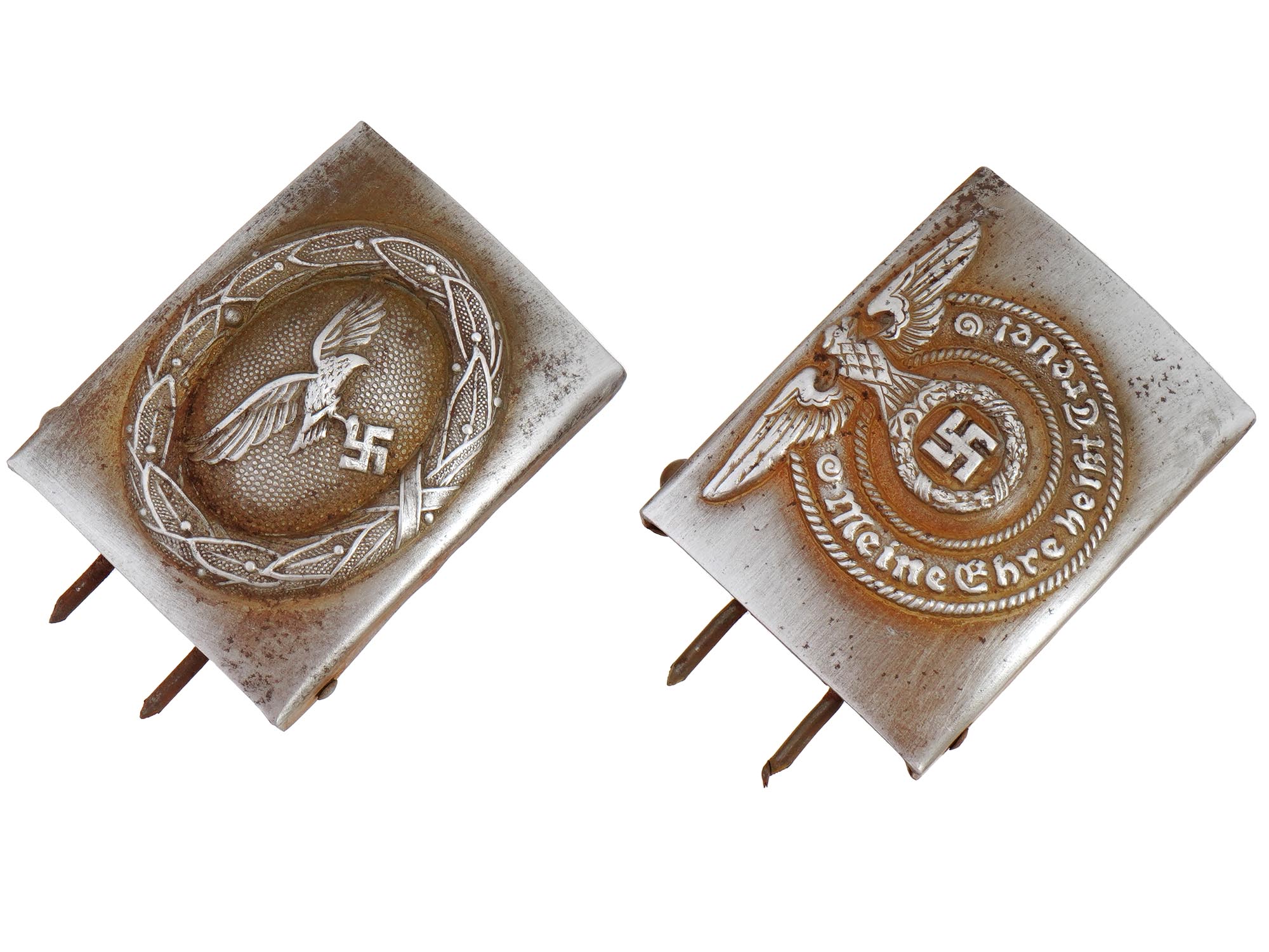 WWII NAZI GERMAN THIRD REICH ENLISTED BELT BUCKLES PIC-0