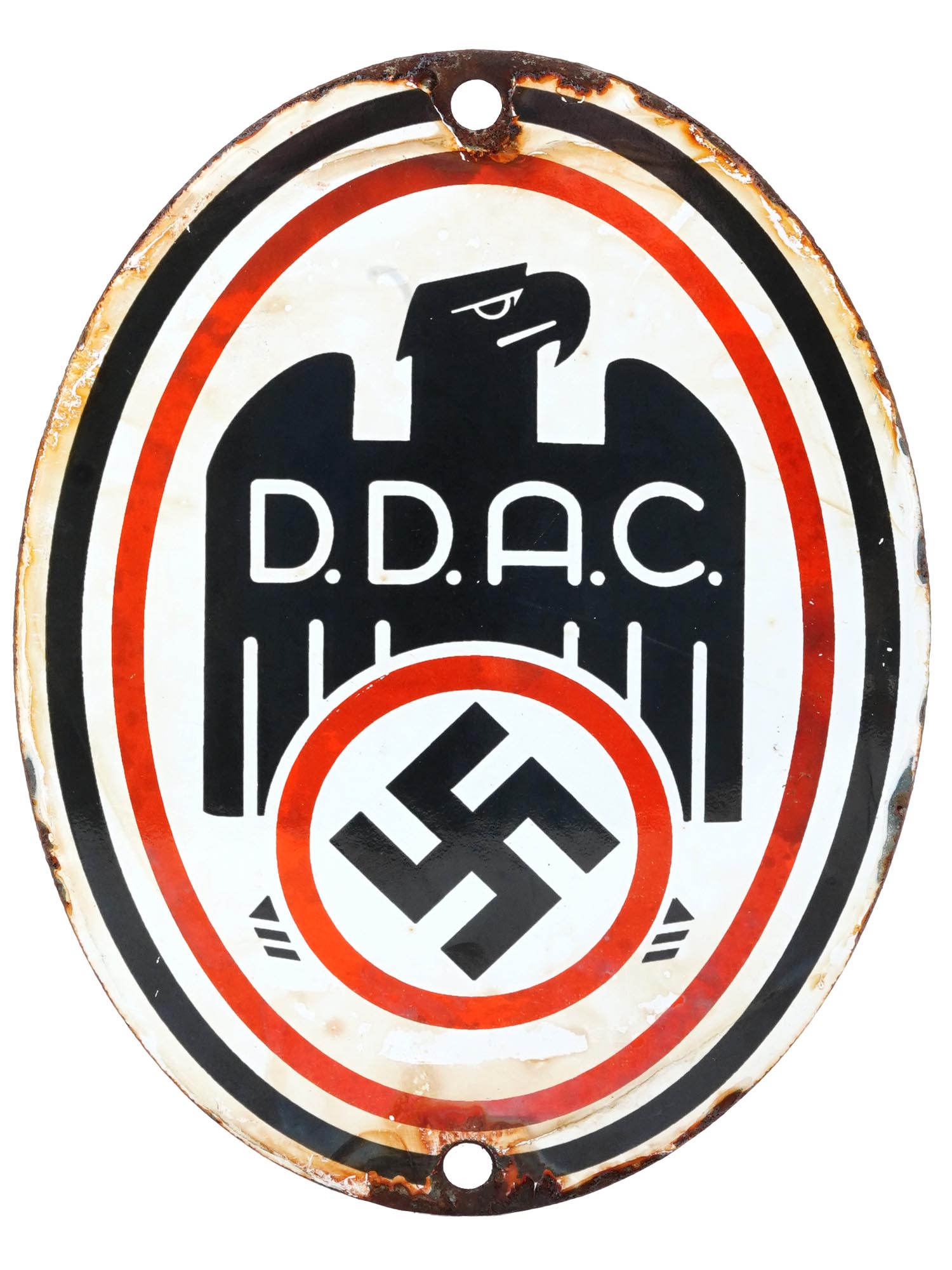 WWII NAZI GERMAN DDAC AUTOMOBILE CLUB STREET SIGN PIC-0