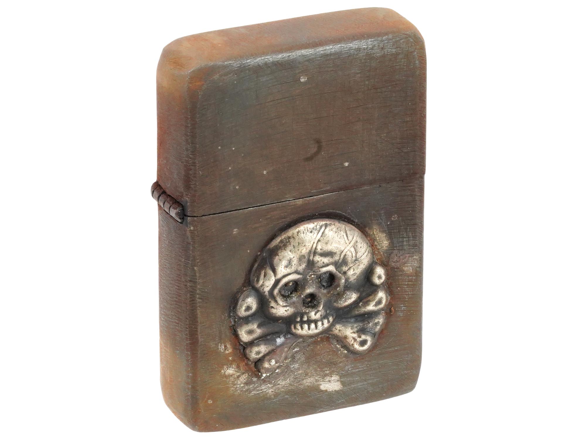 WWII GERMAN SS TOTENKOPF FIELD CIGARETTE LIGHTER PIC-0