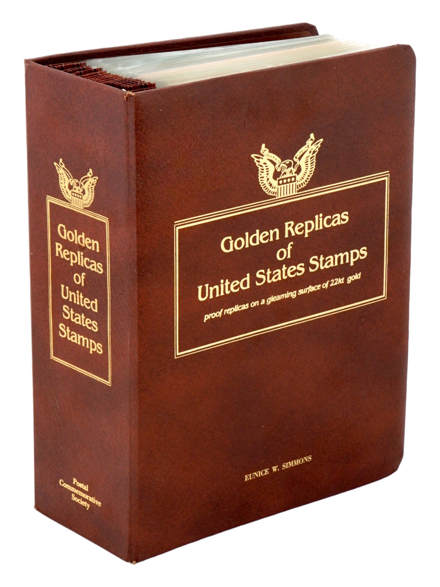 1980S GOLDEN REPLICAS OF UNITED STATES STAMPS ALBUM PIC-0