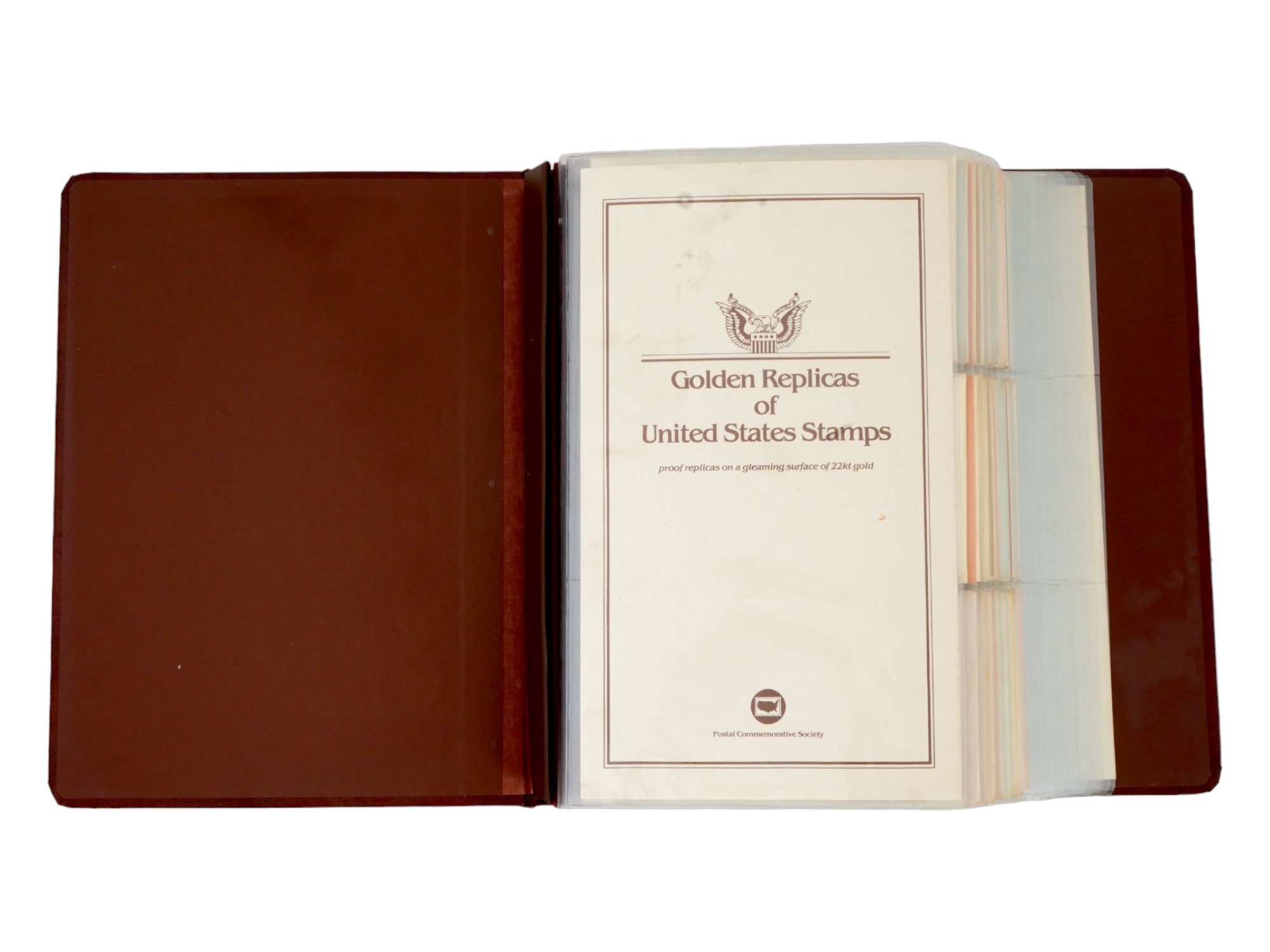 1980S GOLDEN REPLICAS OF UNITED STATES STAMPS ALBUM PIC-1