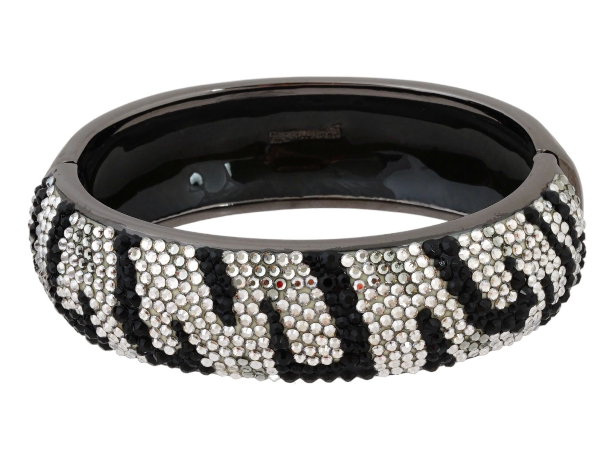 JUDITH LEIBER PAPARAZZI GLITZ UP BANGLE BRACELET IOB PIC-1