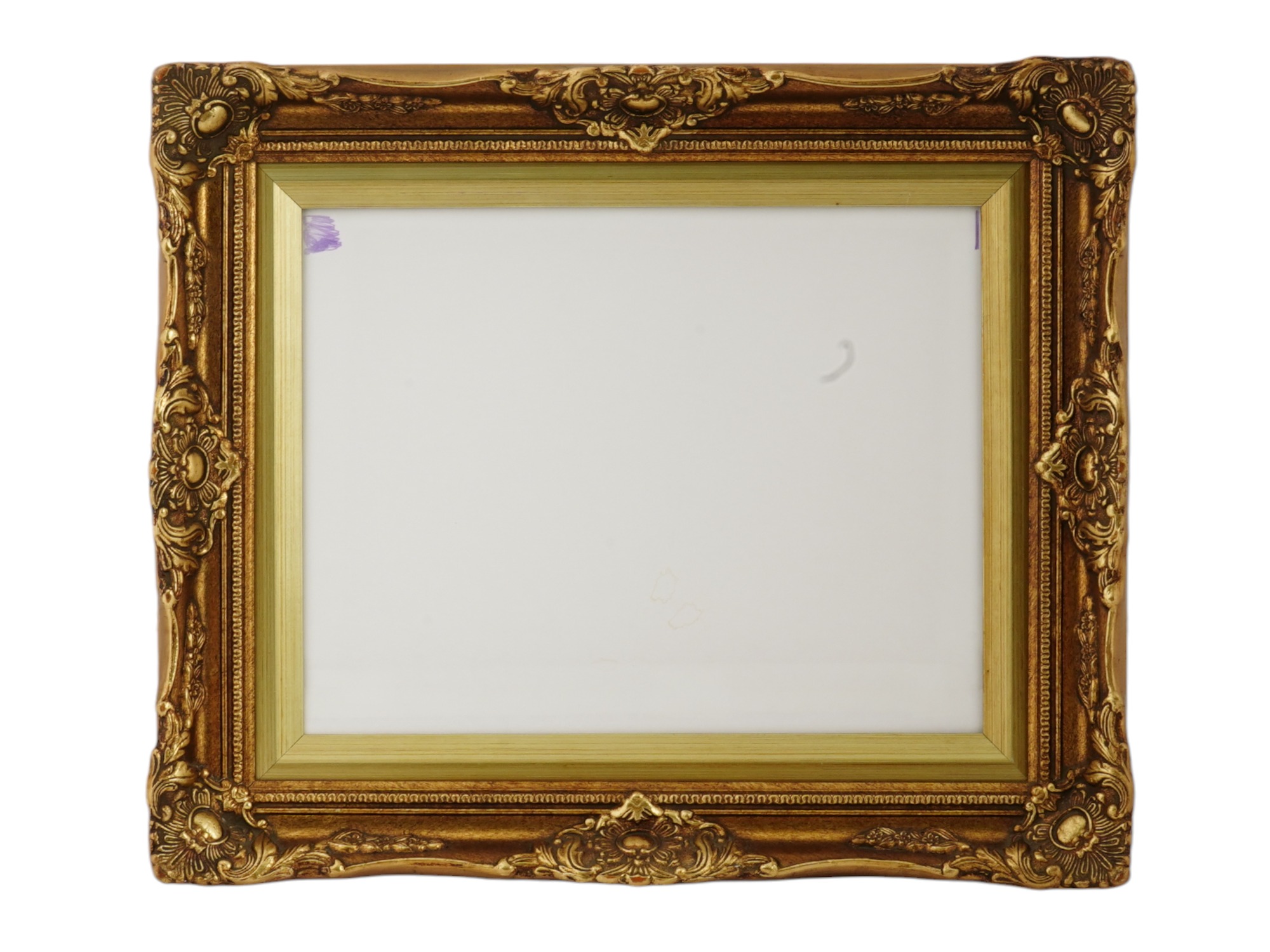 ANTIQUE RECTANGULAR FORM VICTORIAN GILT WOOD FRAME PIC-0