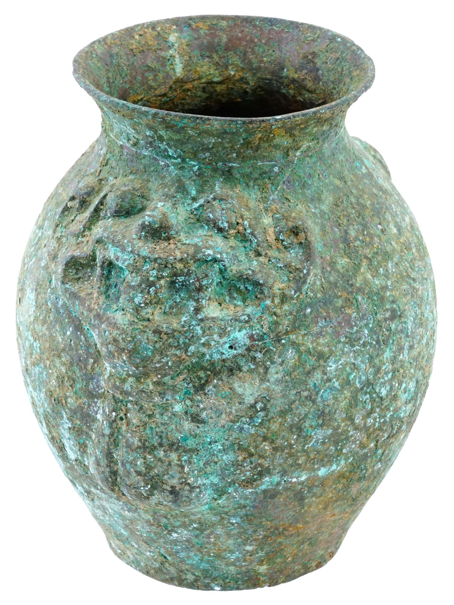 ANCIENT CHINESE ZHOU DYNASTY DECORATED BRONZE VASE PIC-1