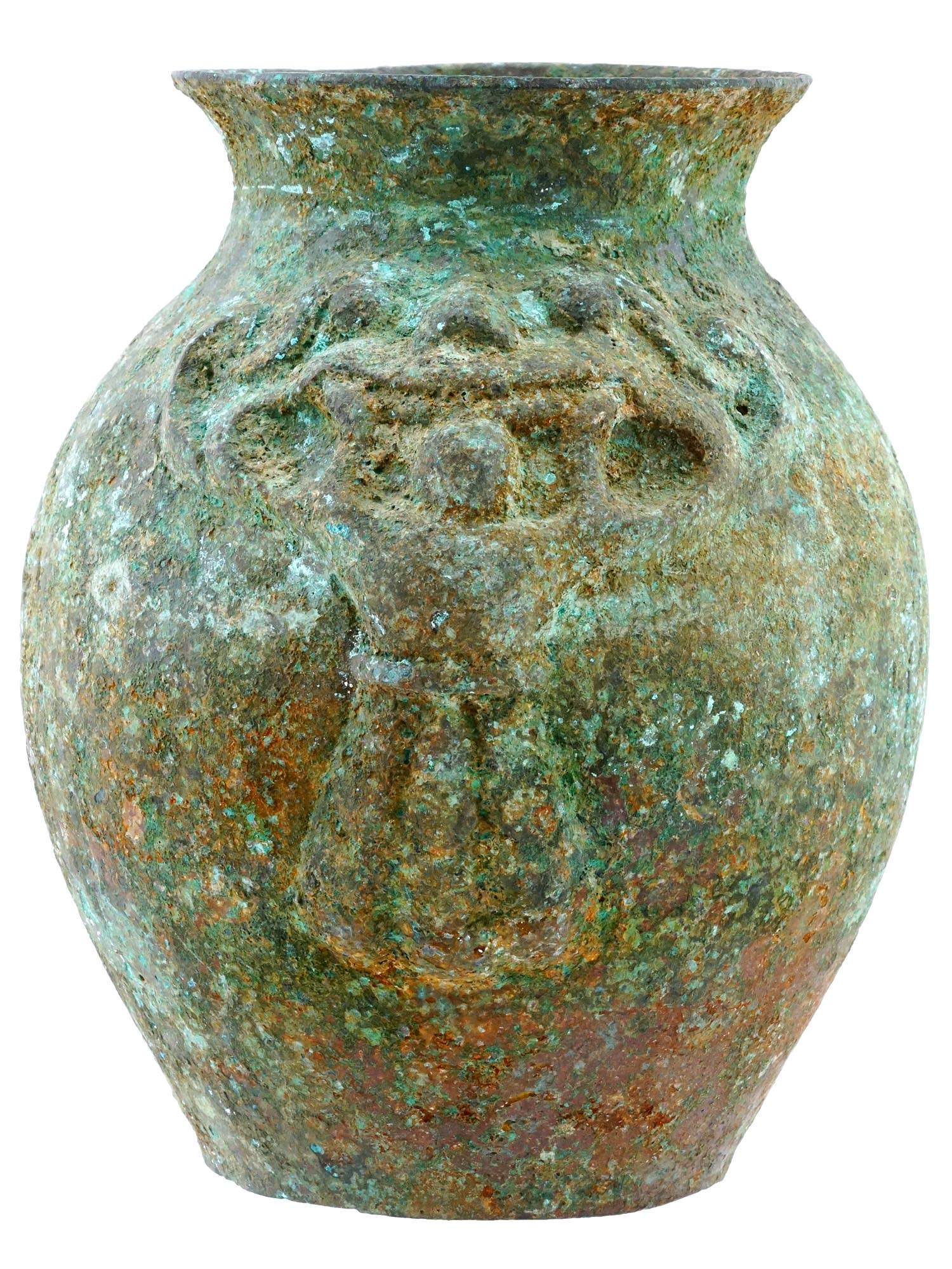 ANCIENT CHINESE ZHOU DYNASTY DECORATED BRONZE VASE PIC-3