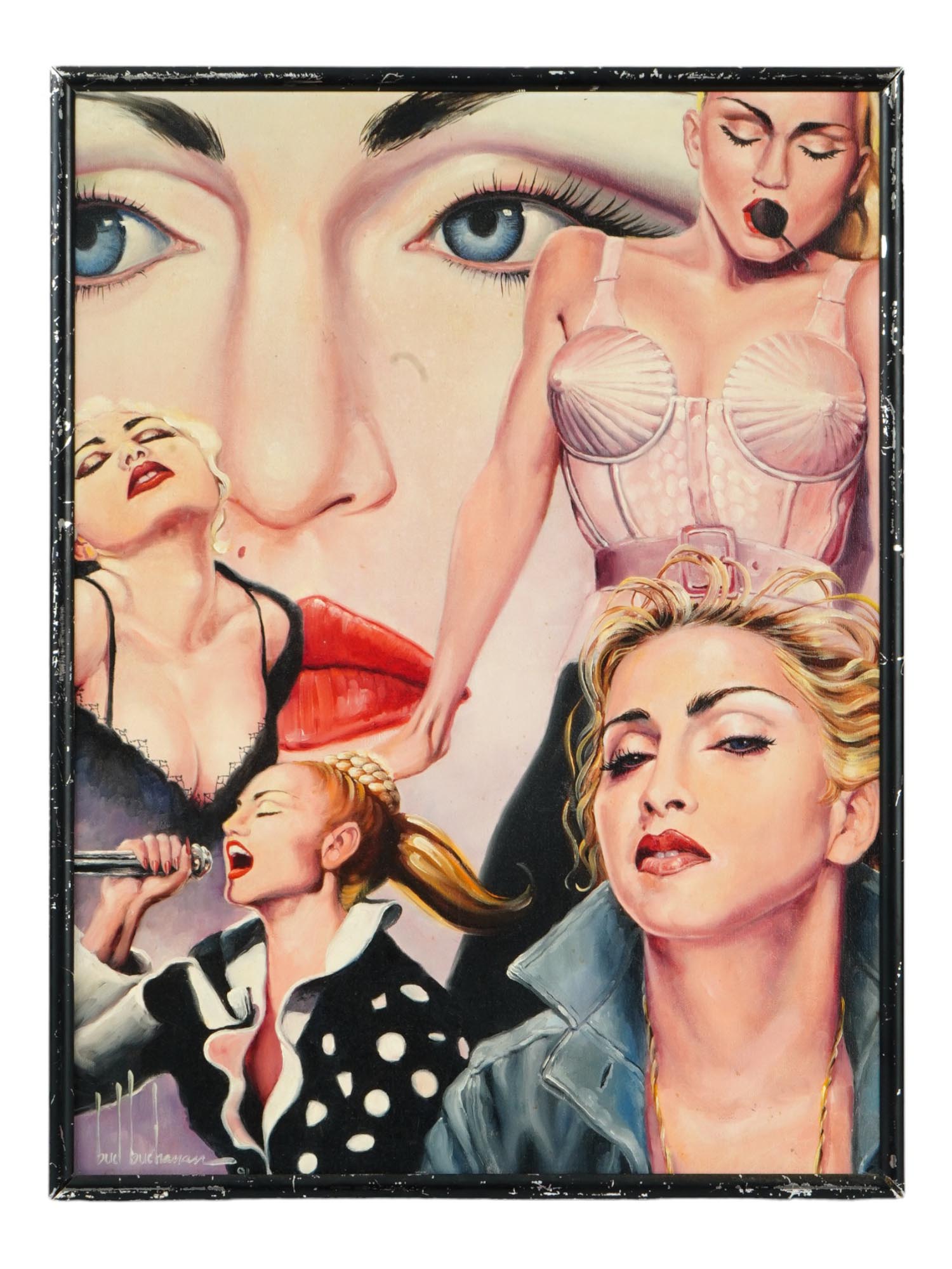 PORTRAIT OF MADONNA OIL PAINTING BY BUD BUCHANAN PIC-0