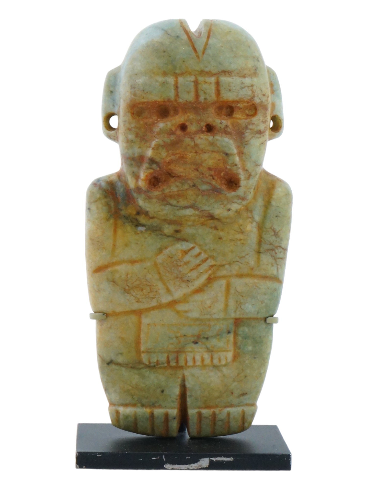 ANCIENT OLMEC STONED IDOL PRE COLUMBIAN AMERICA PIC-0