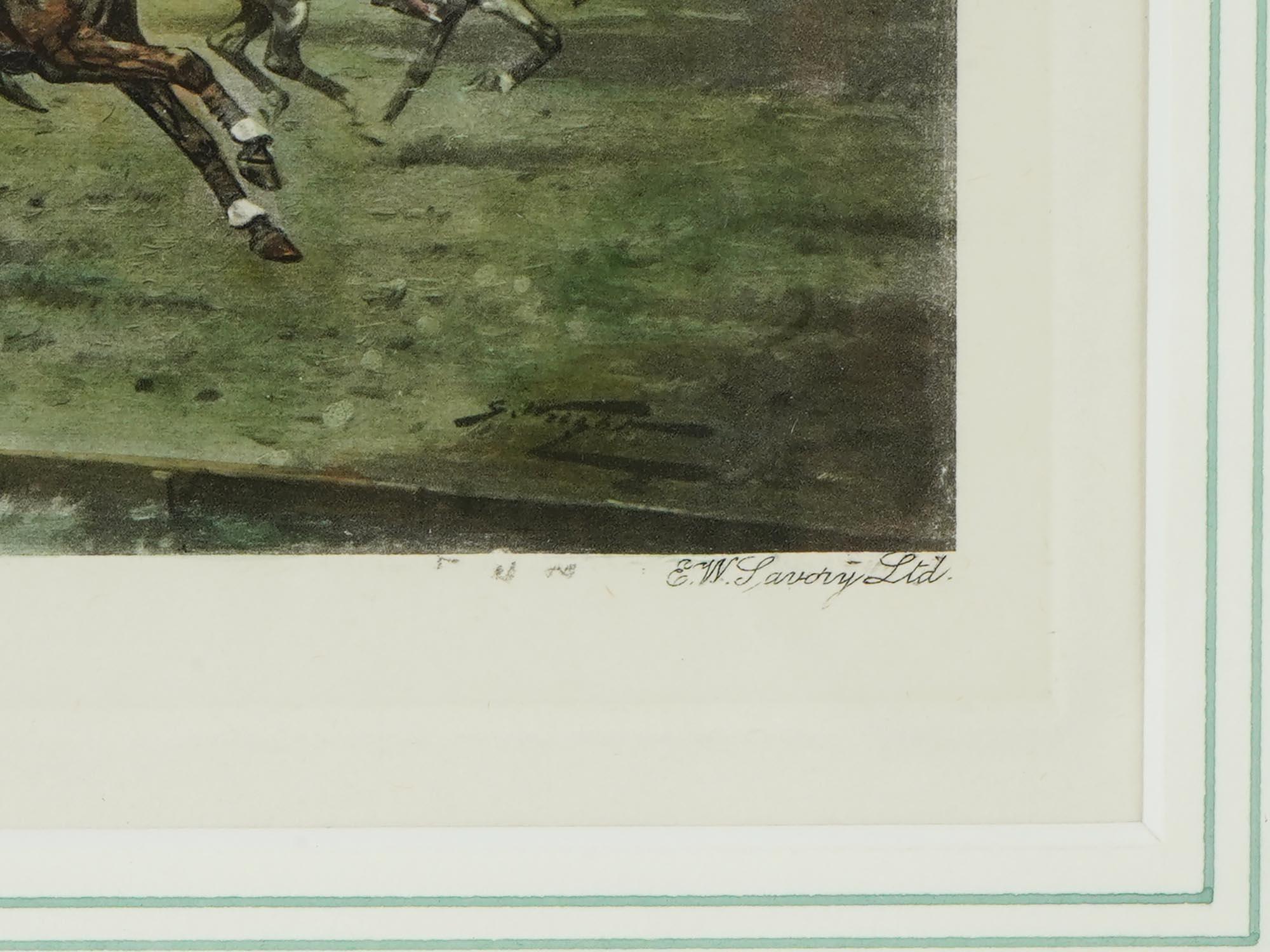 FOUR POLO SCENE COLOR LITHOGRAPHS AFTER GEORGE WRIGHT PIC-5