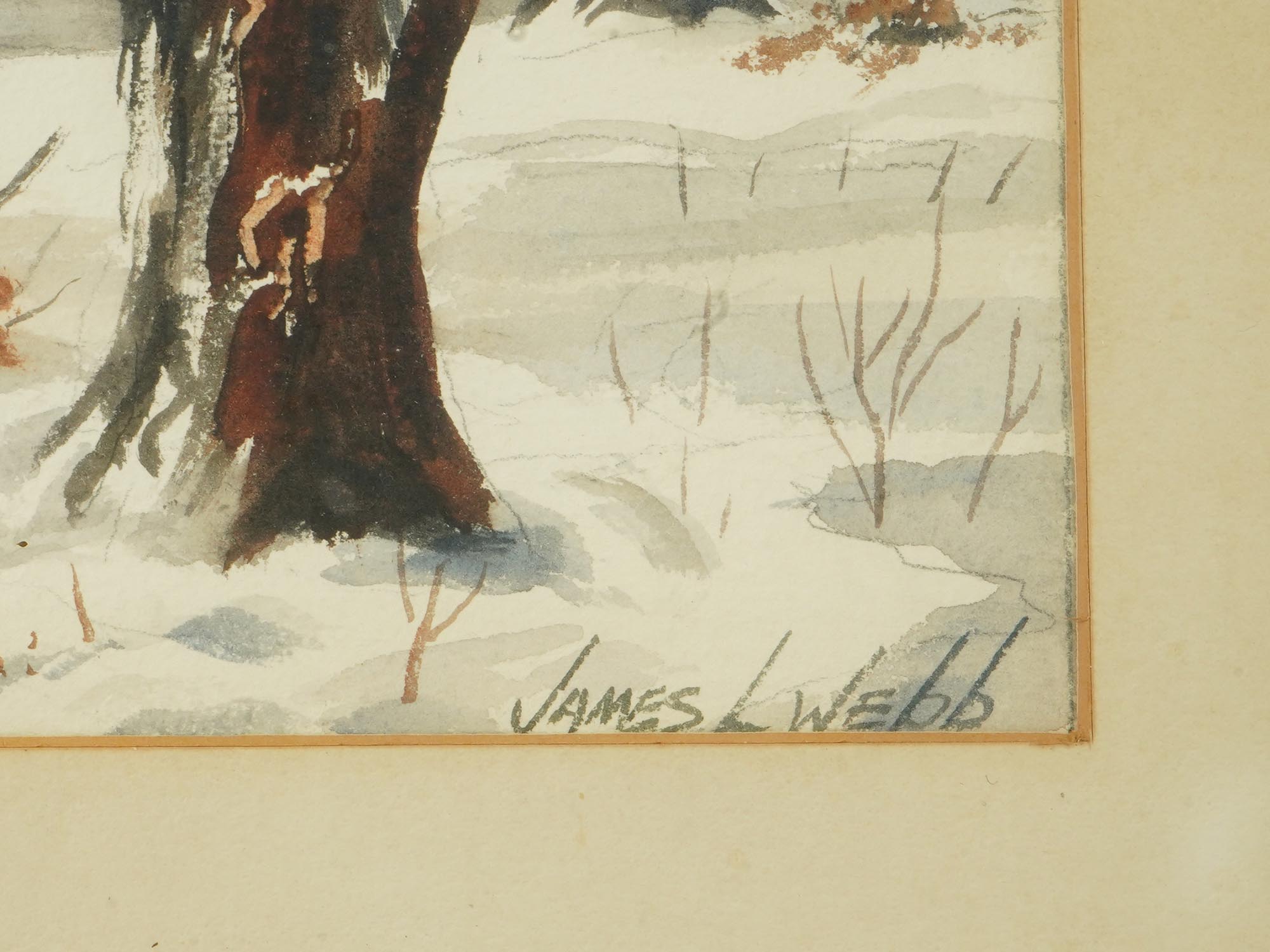 ANTIQUE ENGLISH WATERCOLOR PAINTING BY JAMES WEBB PIC-2