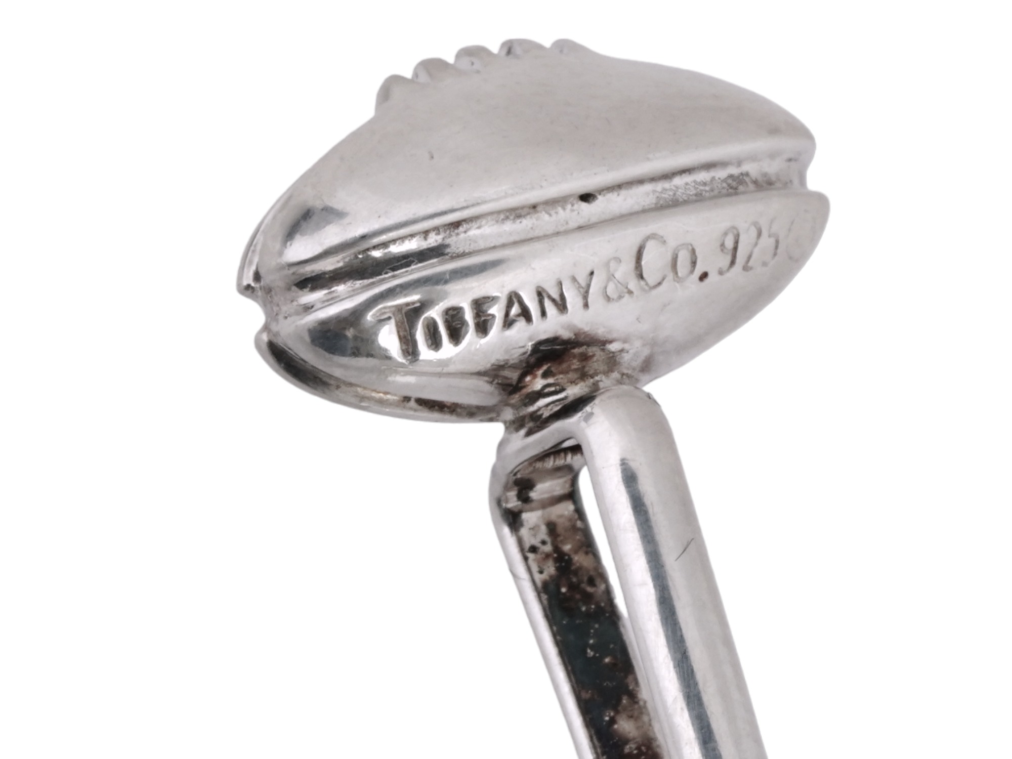 TIFFANY AND CO STERLING SILVER FOOTBALL CUFFLINKS PIC-5