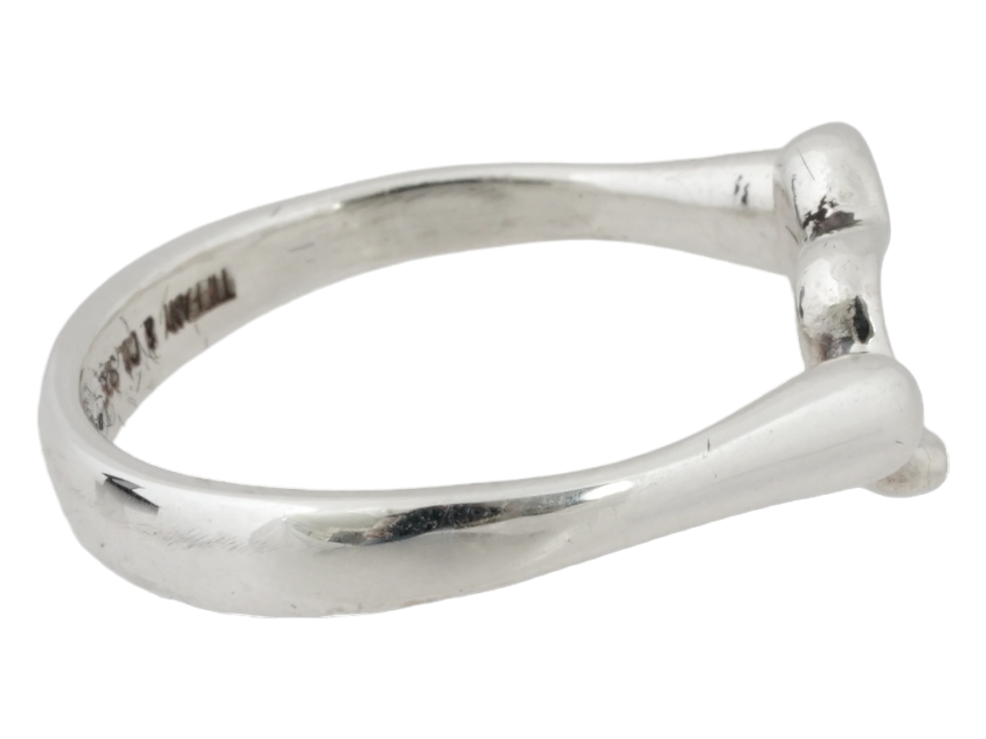 TIFFANY AND CO ELSA PERETTI STERLING SILVER HEART RING PIC-3