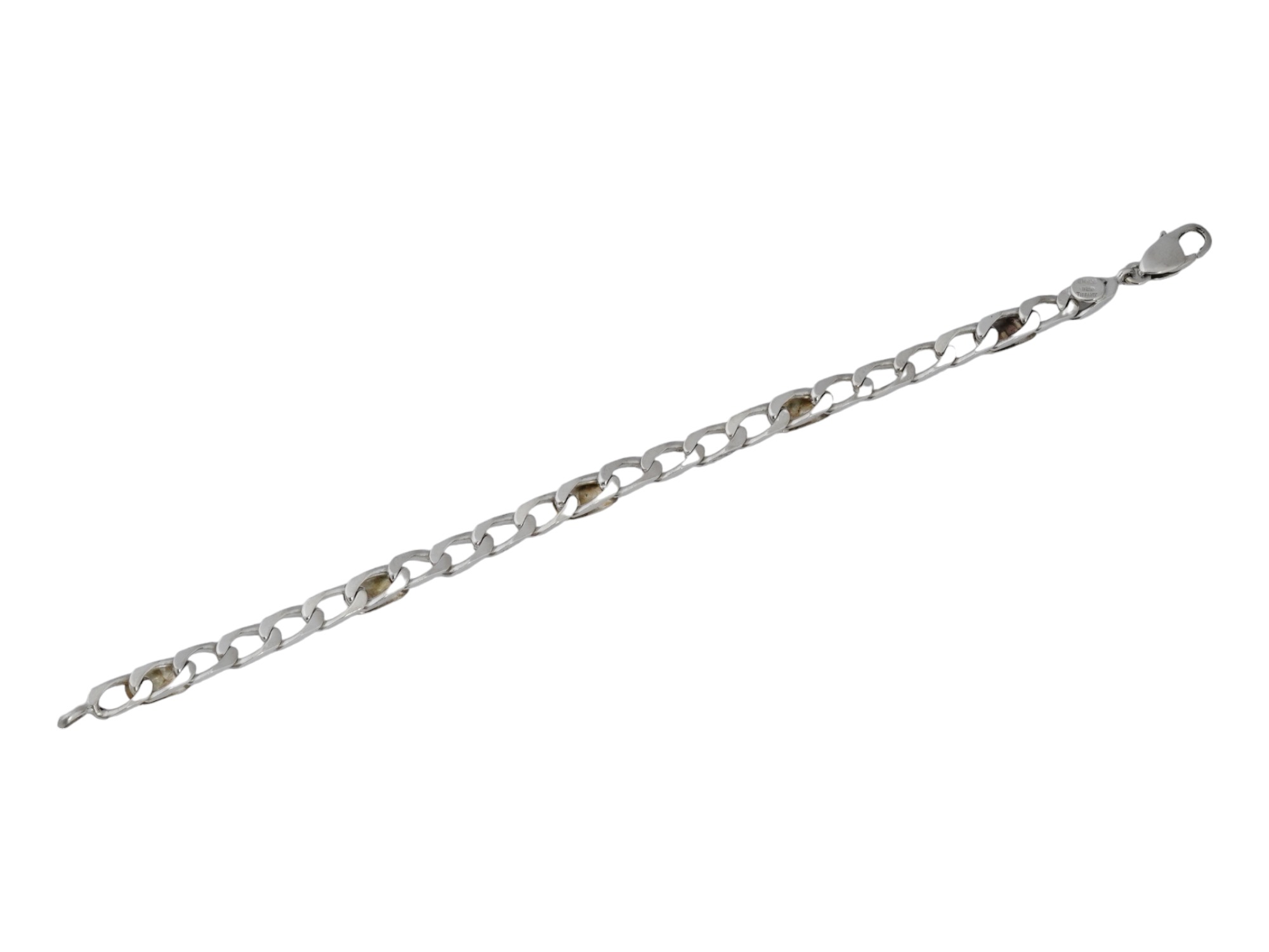 925 SILVER 750 GOLD CHAIN BRACELET BY TIFFANY CO PIC-3