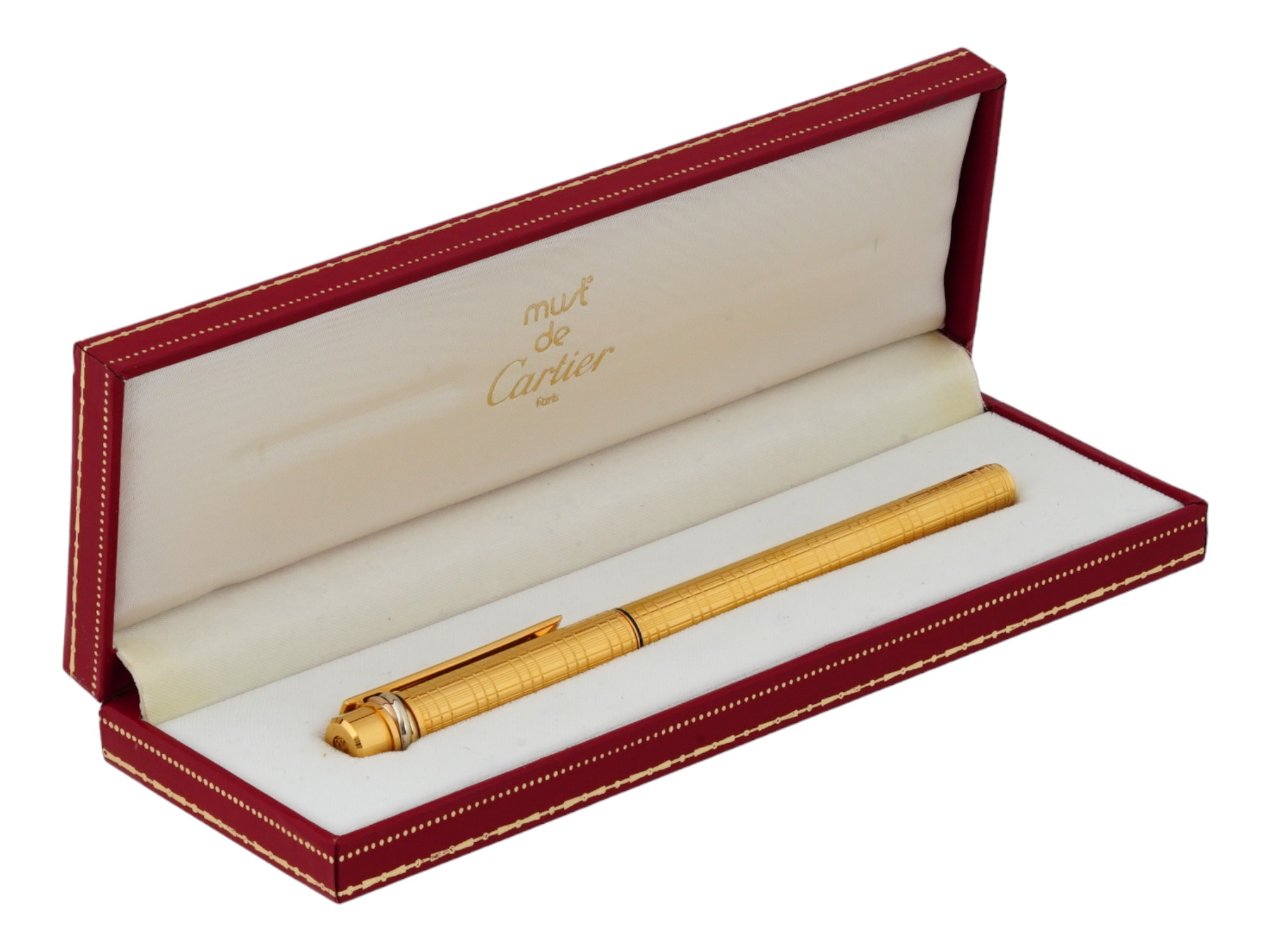 VINTAGE 18K YELLOW GOLD FOUNTAIN PEN BY CARTIER PIC-0