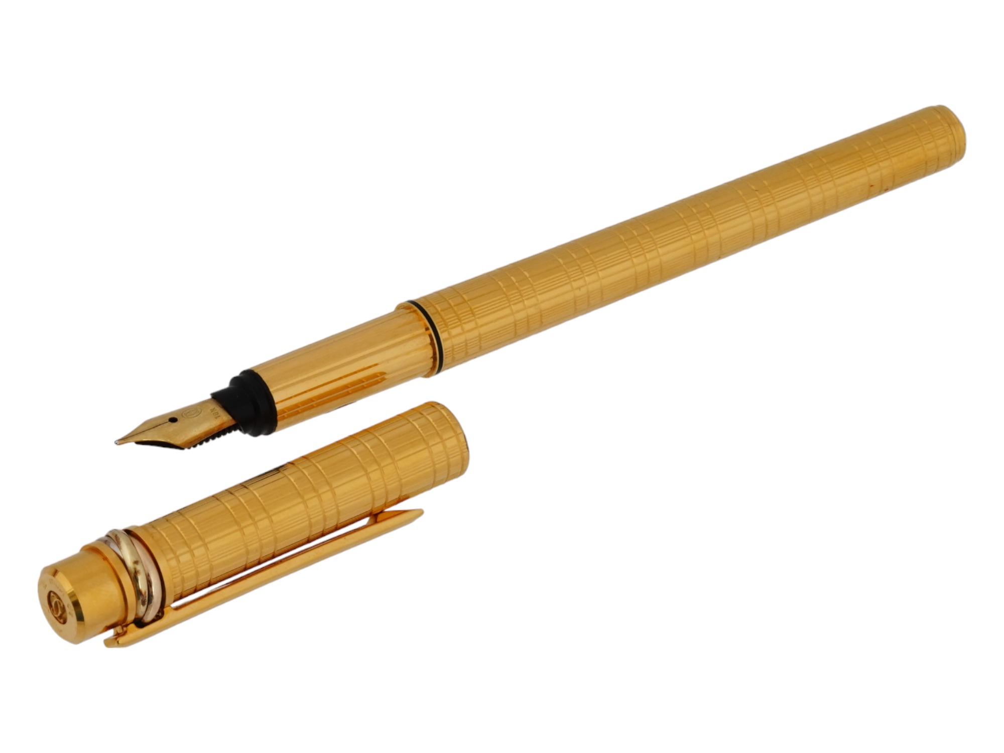 VINTAGE 18K YELLOW GOLD FOUNTAIN PEN BY CARTIER PIC-4