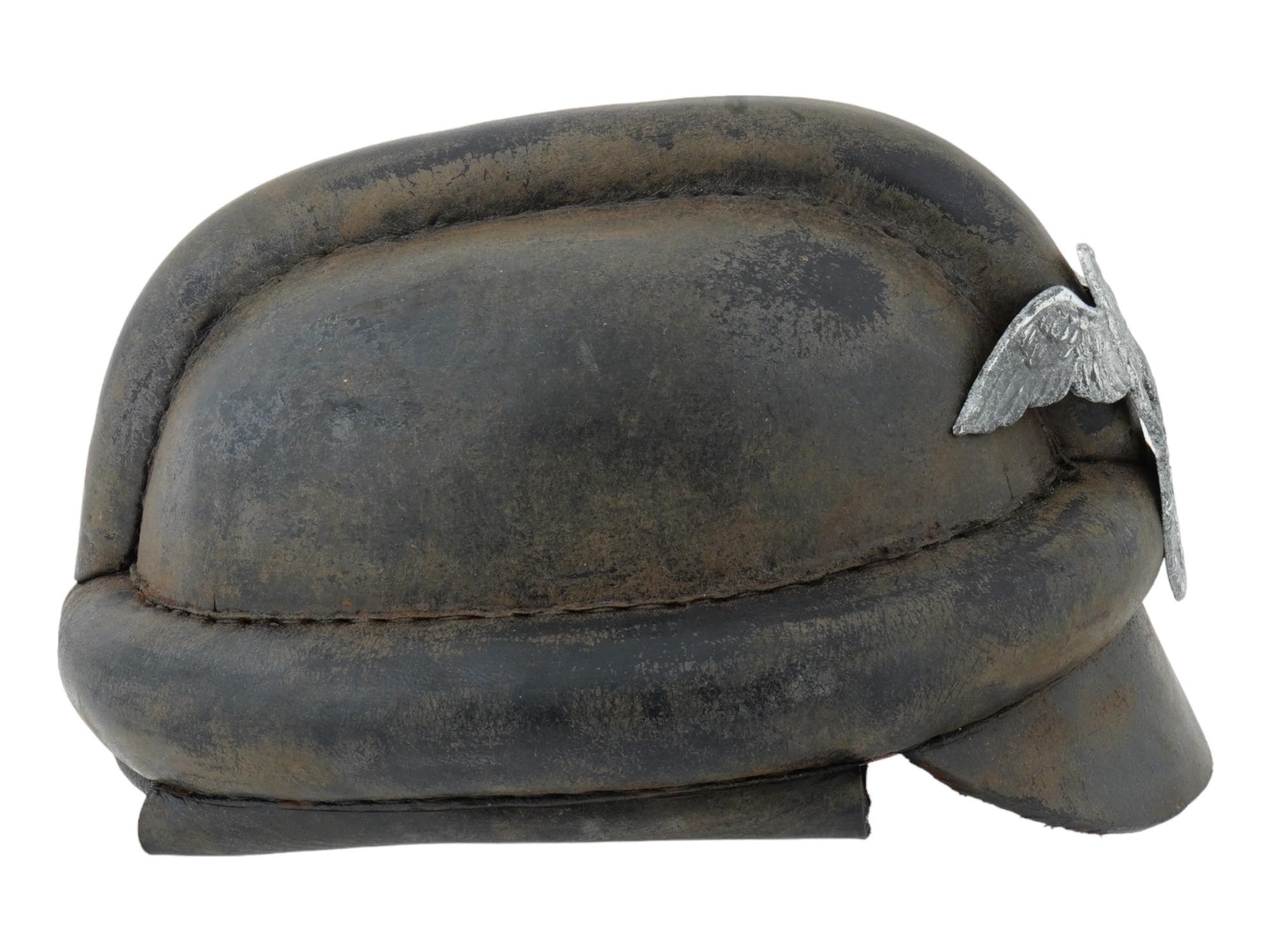 WWII NAZI GERMAN POLICE MOTORCYCLE HELMET PIC-3