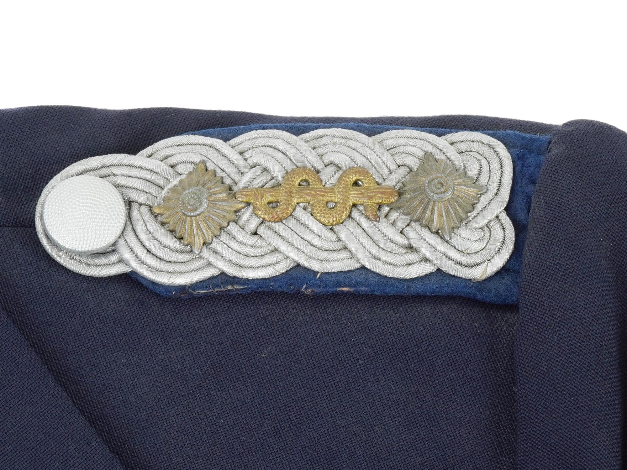 WWII GERMAN LUFTWAFFE MEDICAL DRESS TUNIC WITH AIGUILLETTE PIC-3