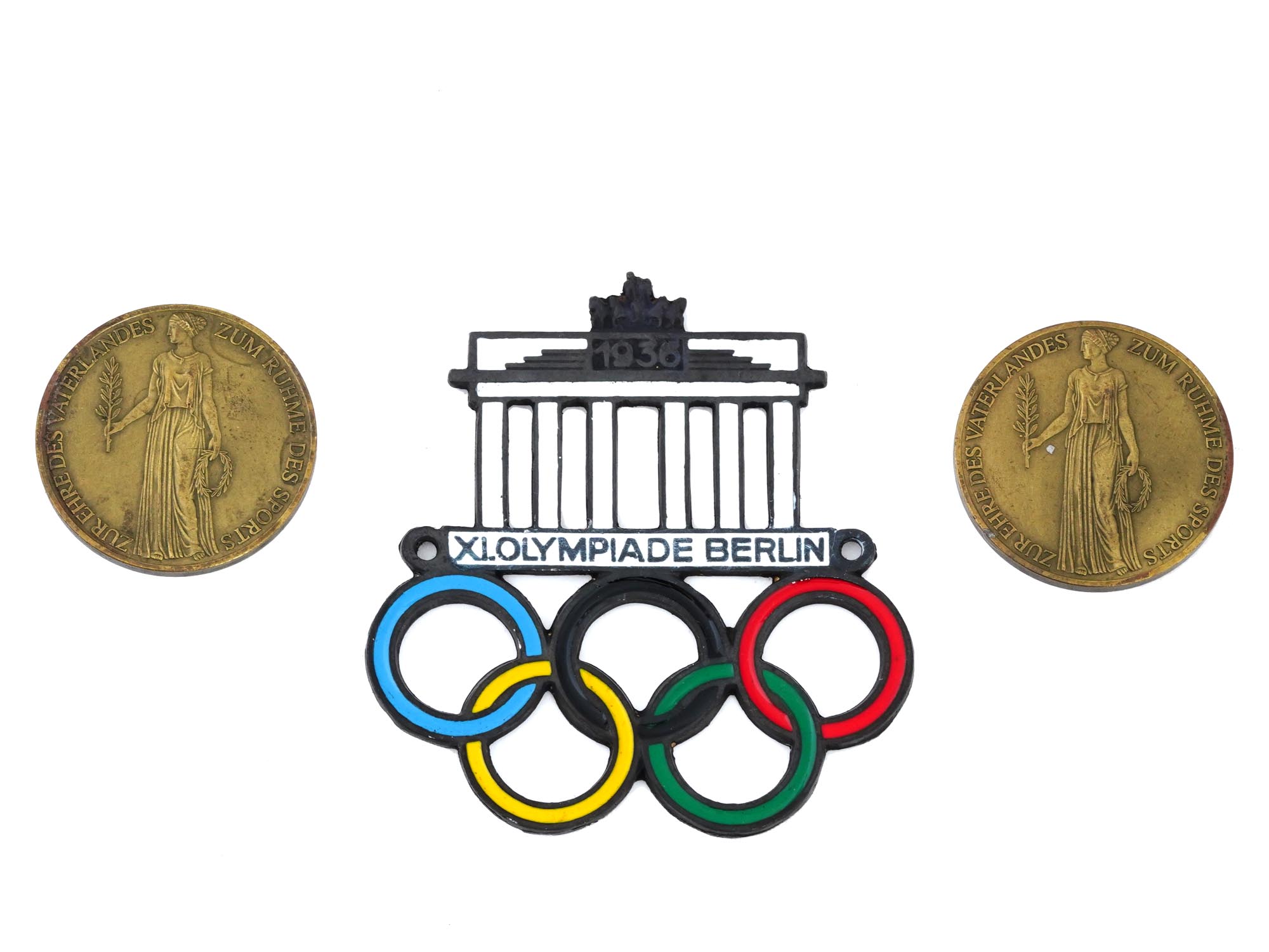 GROUP OF 3 1936 GERMAN BERLIN OLYMPIC GAMES ITEMS PIC-0