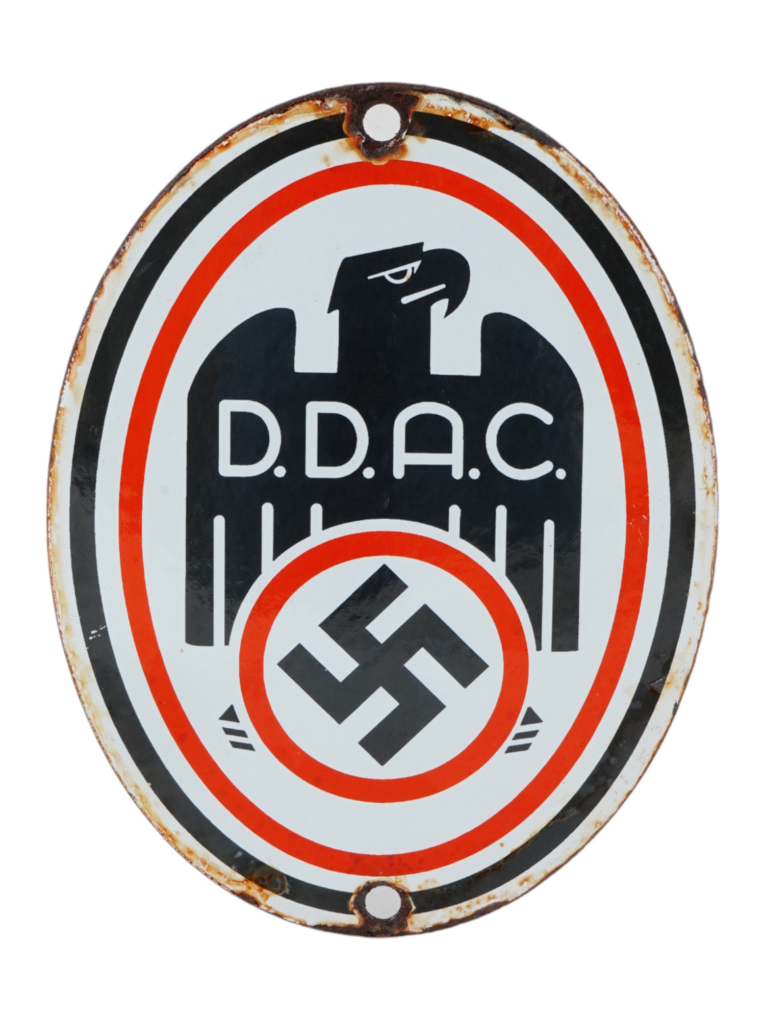 WWII NAZI GERMAN DDAC AUTOMOBILE CLUB STREET SIGN PIC-0