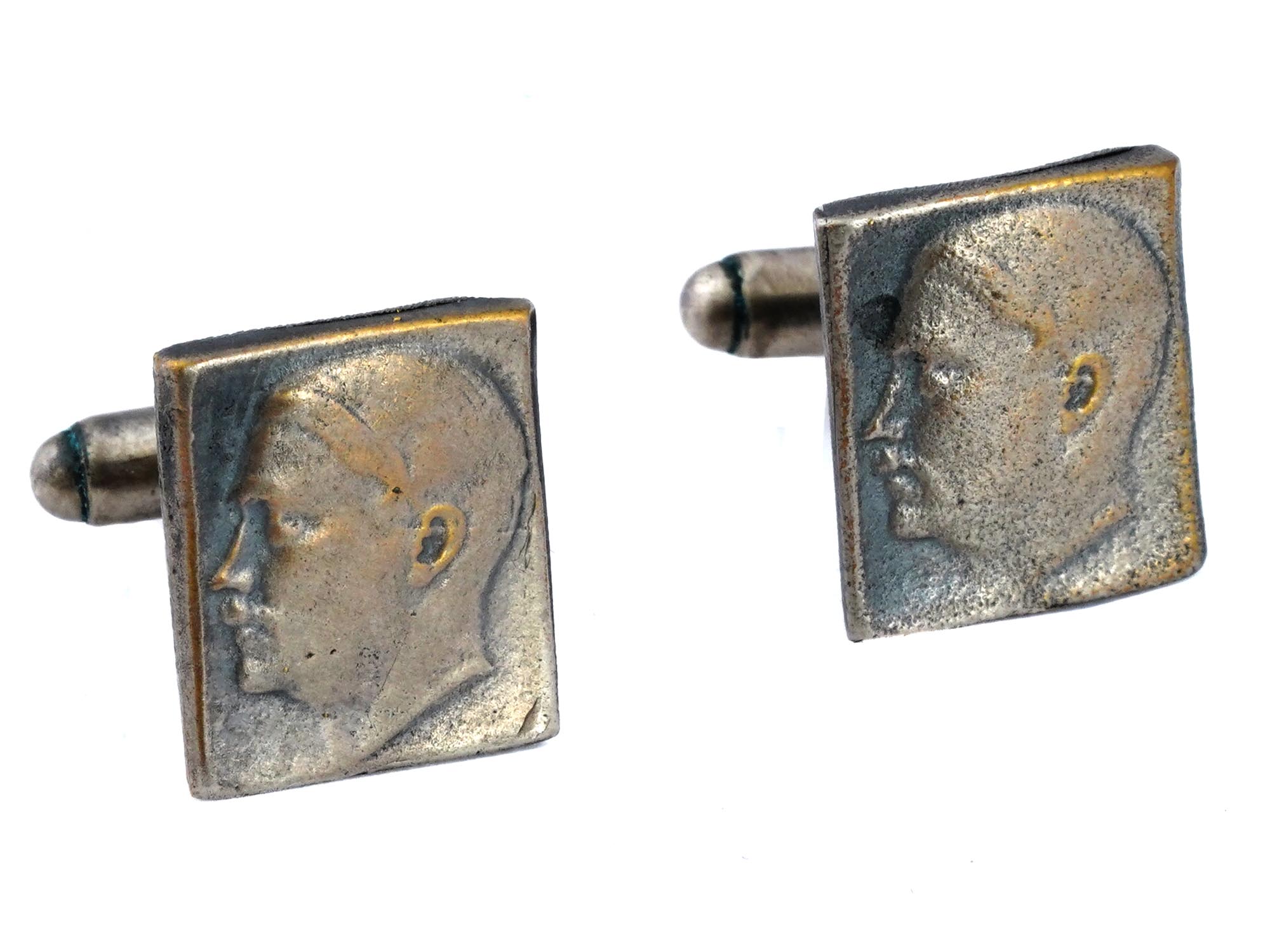 GERMAN WWII NSDAP ADOLF HITLER CUFFLINKS PIC-1