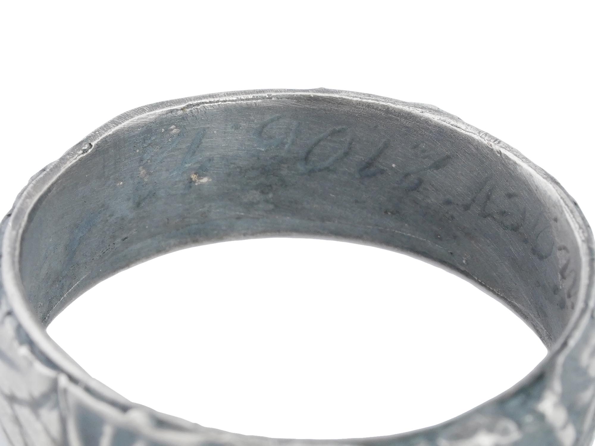 GERMAN WWII SS HONOR SILVER RING PIC-6