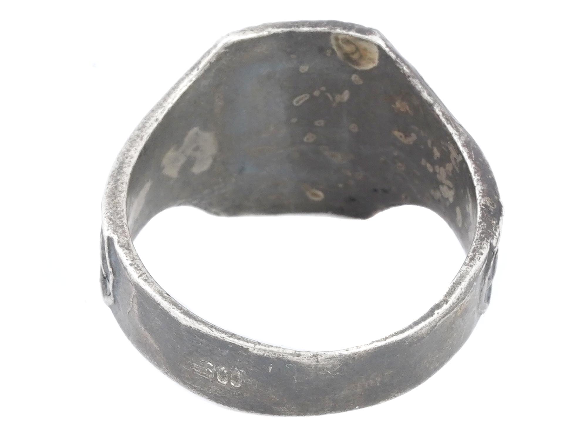 GERMAN WWII WAFFEN SS SILVER RING PIC-4