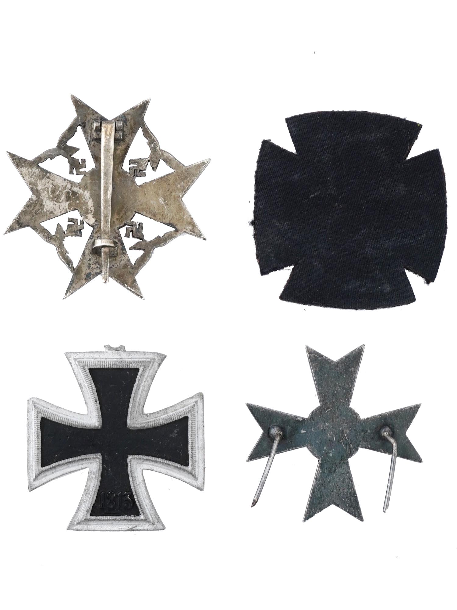 GROUP OF FOUR GERMAN IRON CROSSES FROM WWII PIC-1