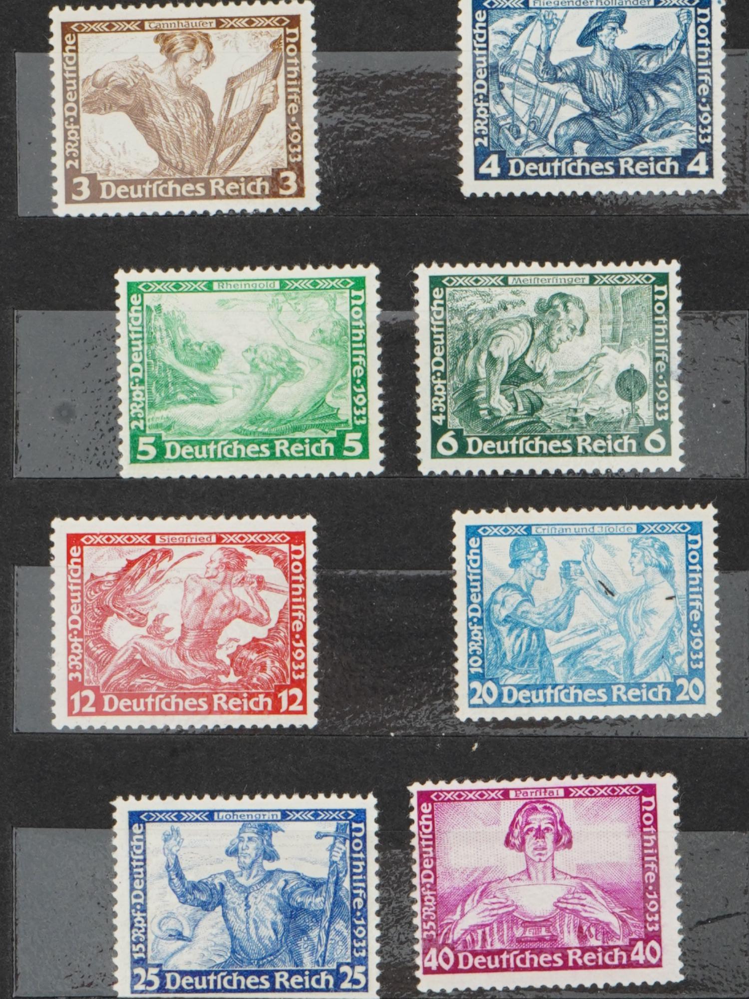 GERMAN 3RD REICH PHILATELY STAMP SET OF WAGNERS OPERAS PIC-1