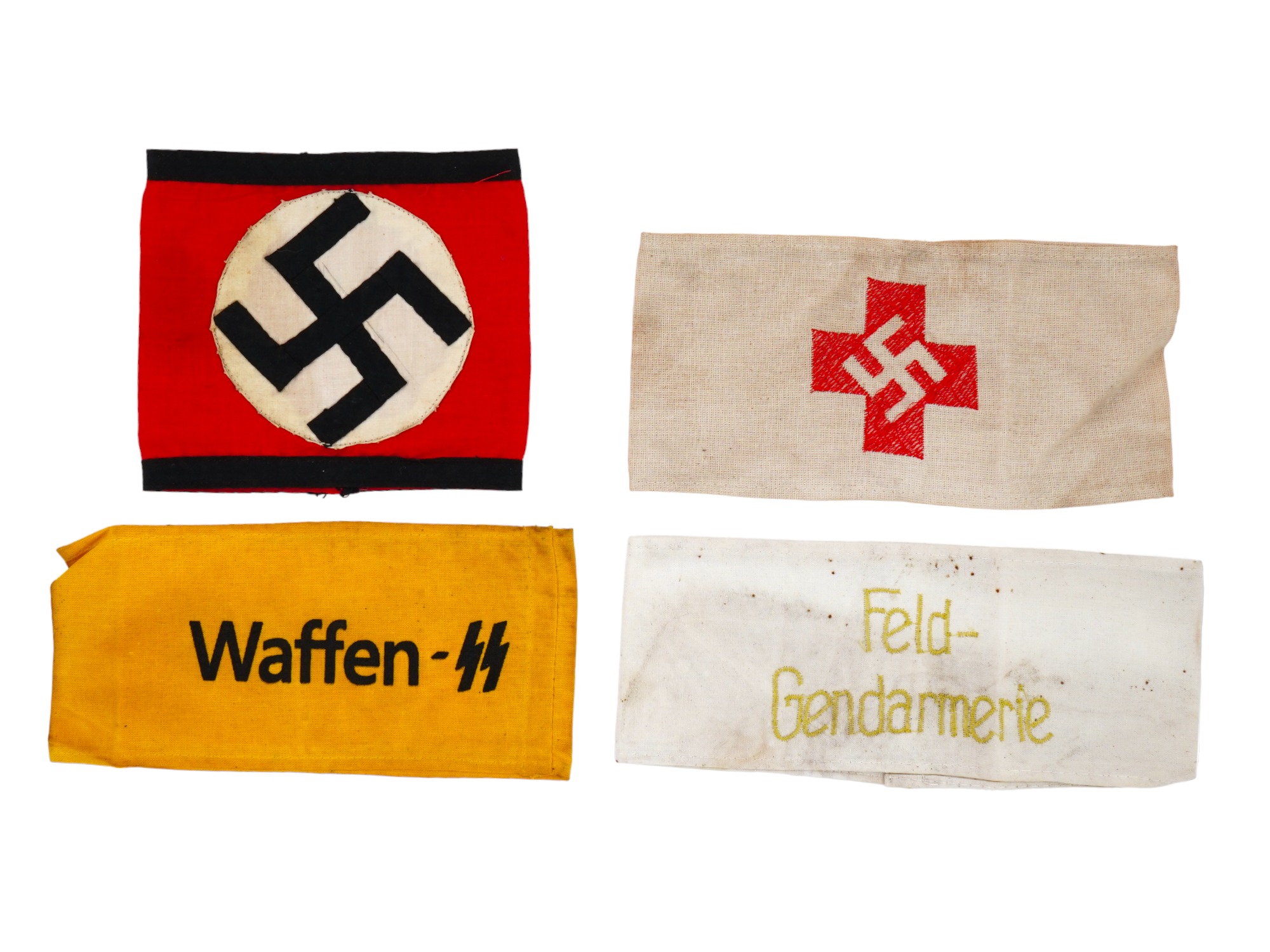 GROUP OF 4 GERMAN WWII ARMBANDS PIC-0