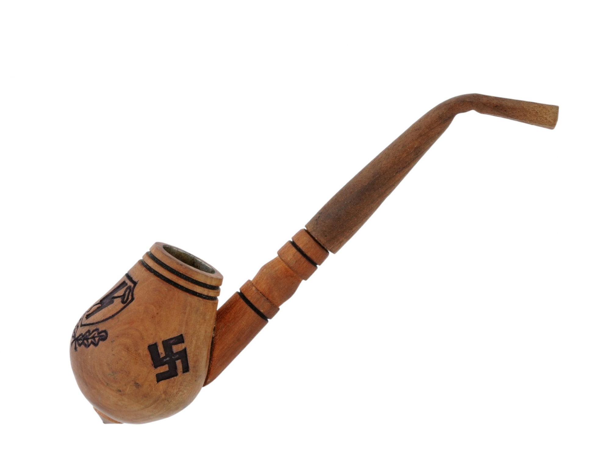 WWII GERMAN WAFFEN SS DIVISION HITLERJUGEND SMOKING PIPE PIC-2