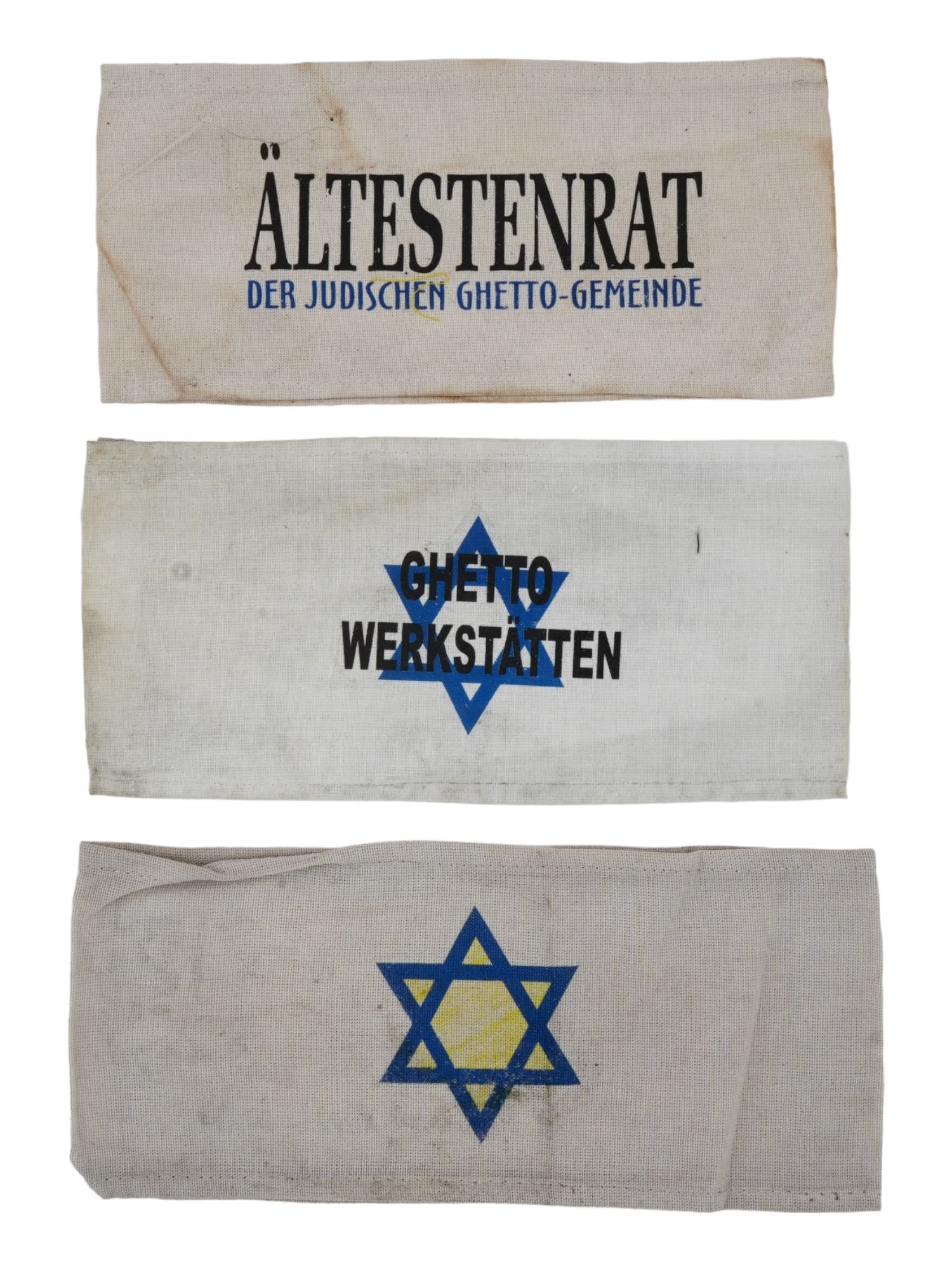 GROUP OF 3 HOLOCAUST PERIOD ARMBANDS PIC-0