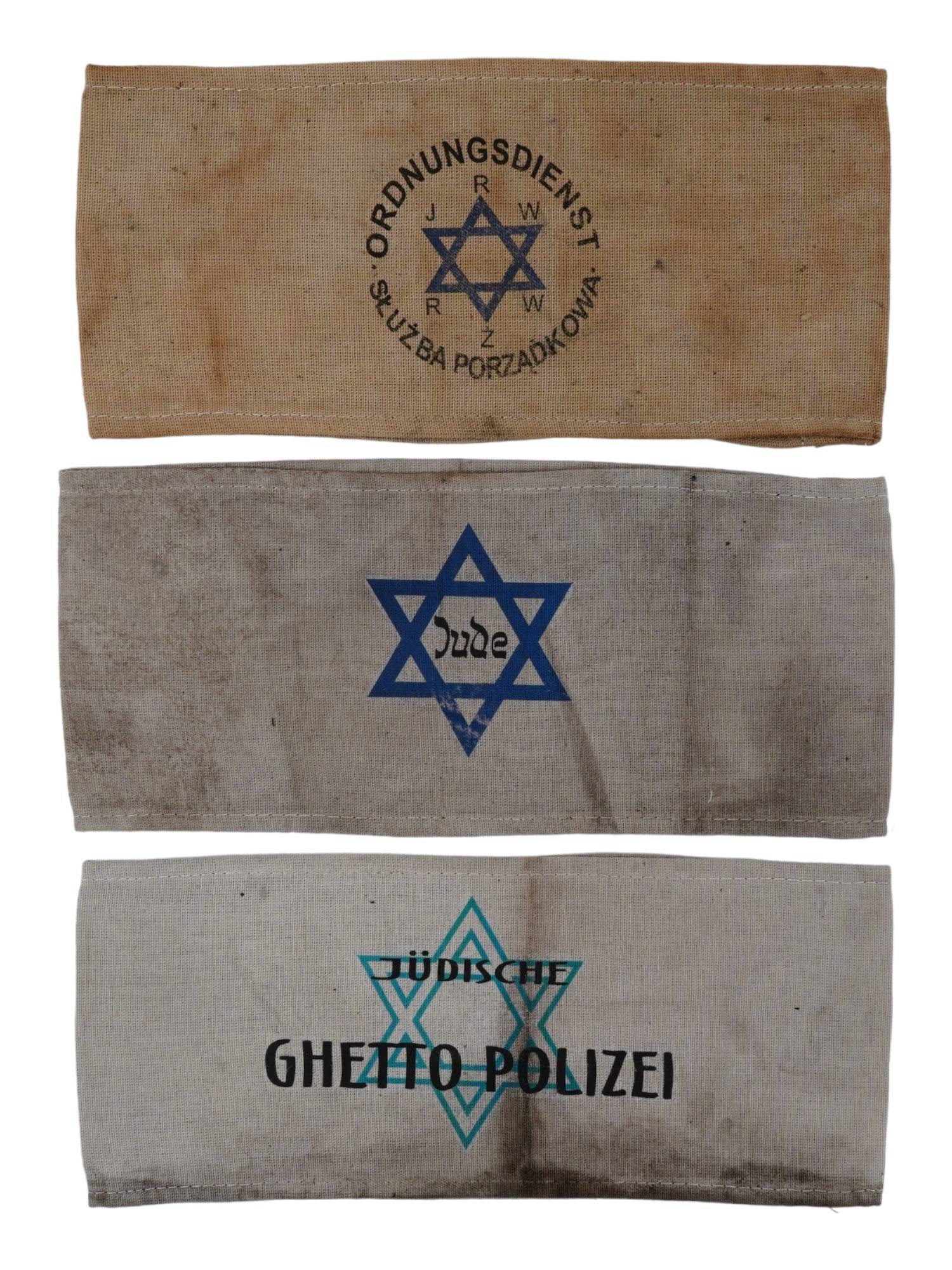 GROUP OF 3 HOLOCAUST PERIOD ARMBANDS PIC-0