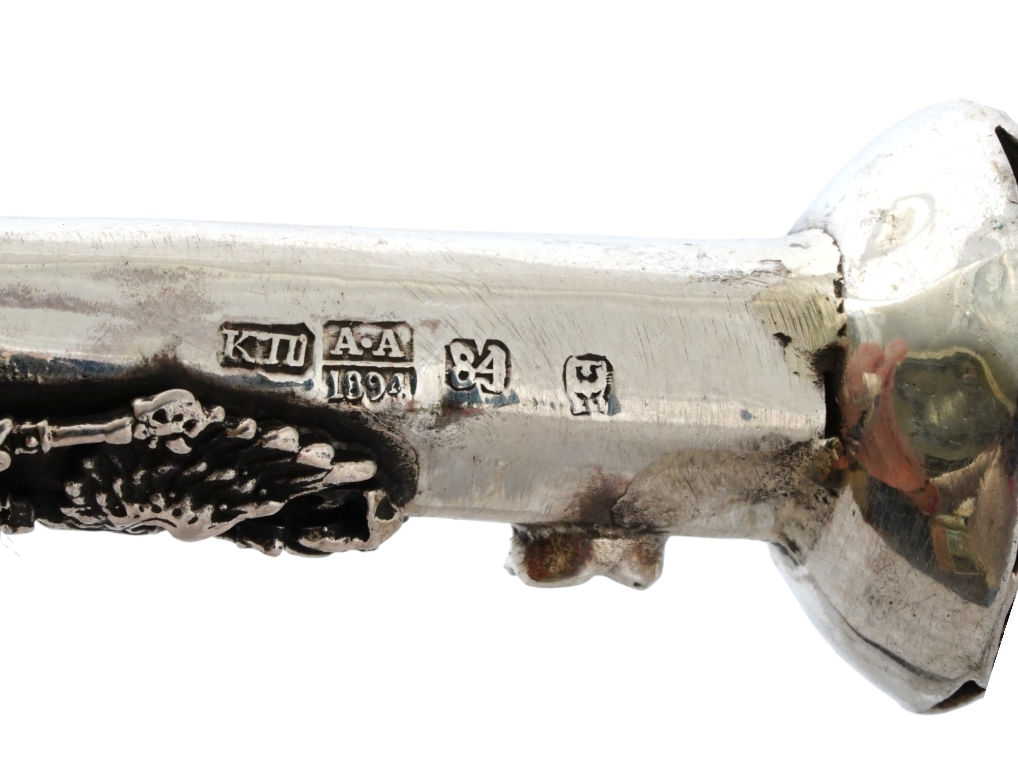 RUSSIAN IMPERIAL SILVER JUDAICA YAD TORAH POINTER PIC-5