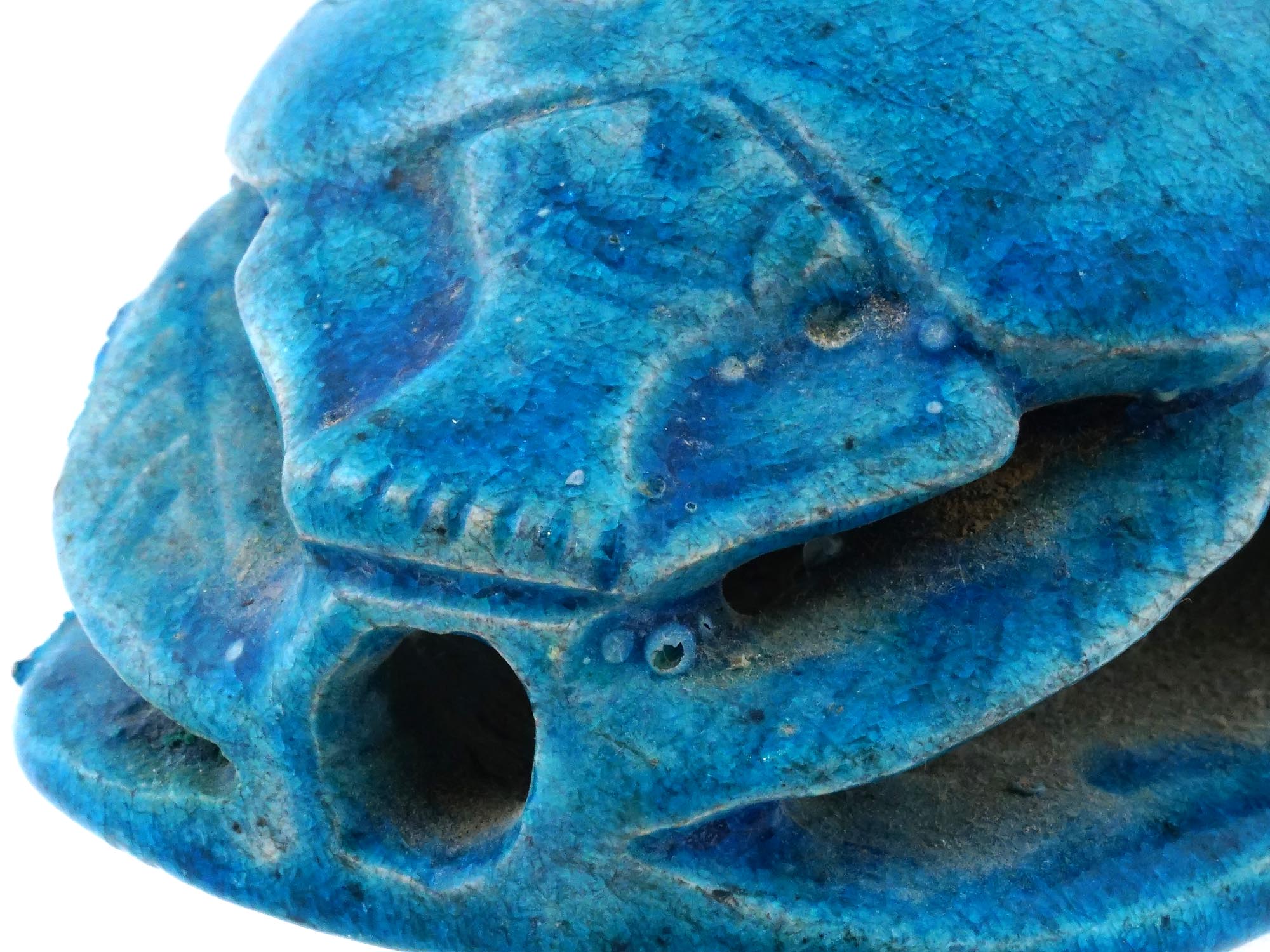 ANCIENT EGYPTIAN GRAND TOUR TURQUOISE HEART SCARAB PIC-8