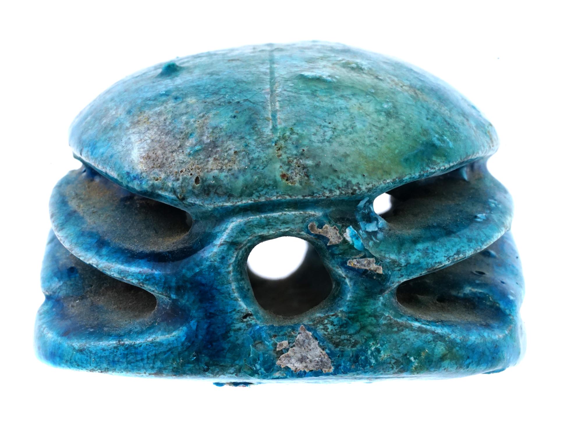 ANCIENT EGYPTIAN GRAND TOUR TURQUOISE HEART SCARAB PIC-5