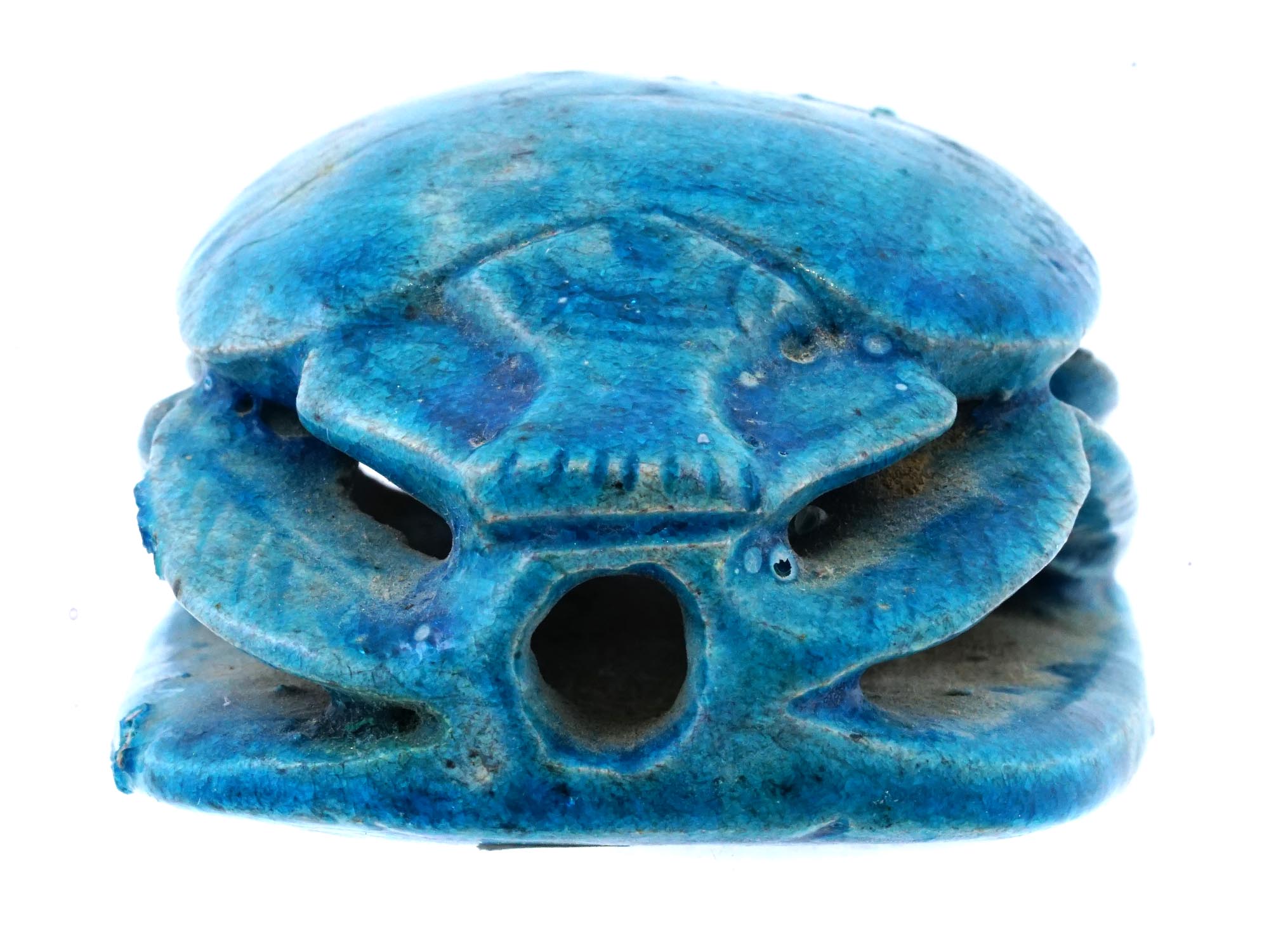 ANCIENT EGYPTIAN GRAND TOUR TURQUOISE HEART SCARAB PIC-3