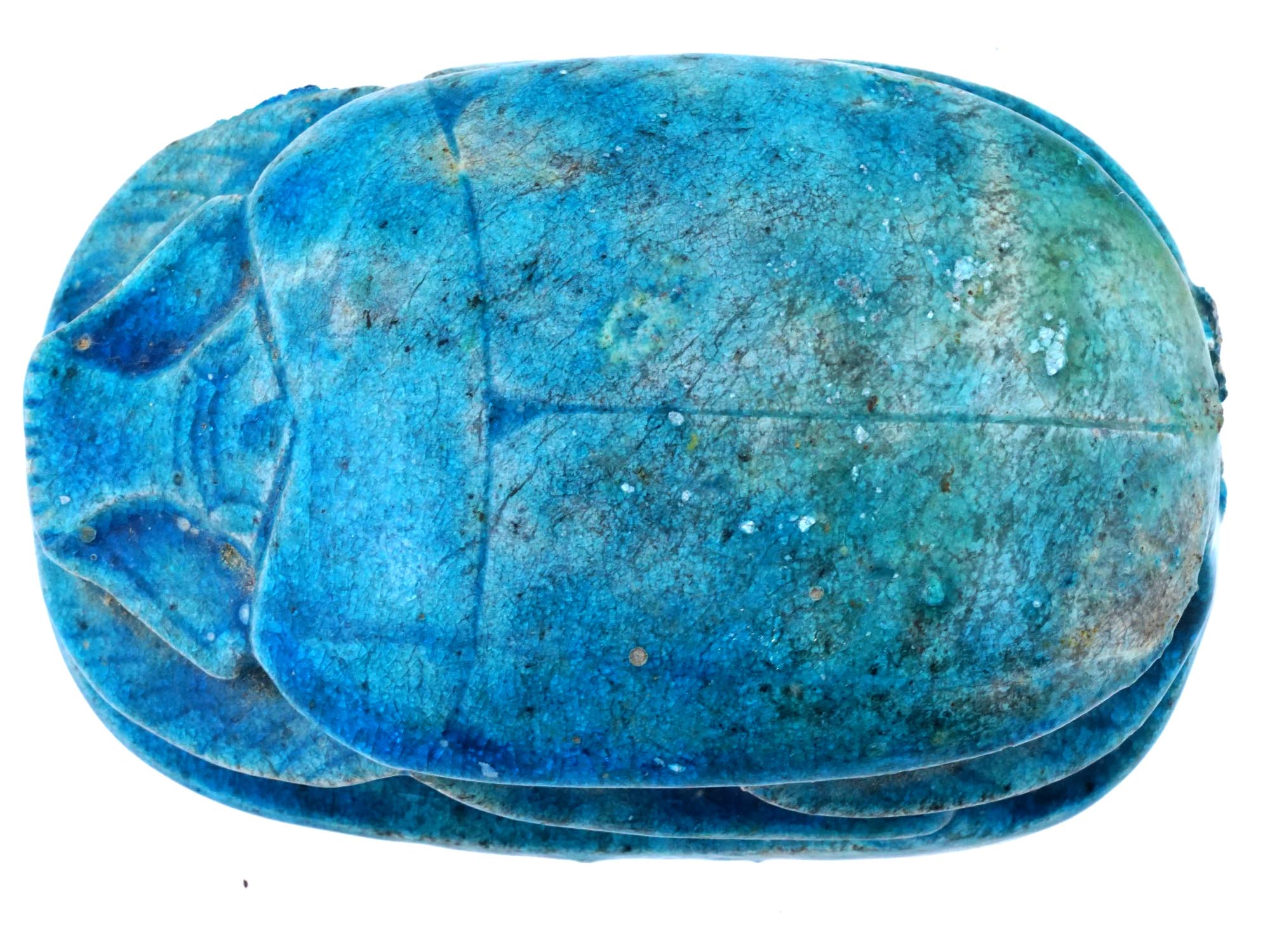 ANCIENT EGYPTIAN GRAND TOUR TURQUOISE HEART SCARAB PIC-6