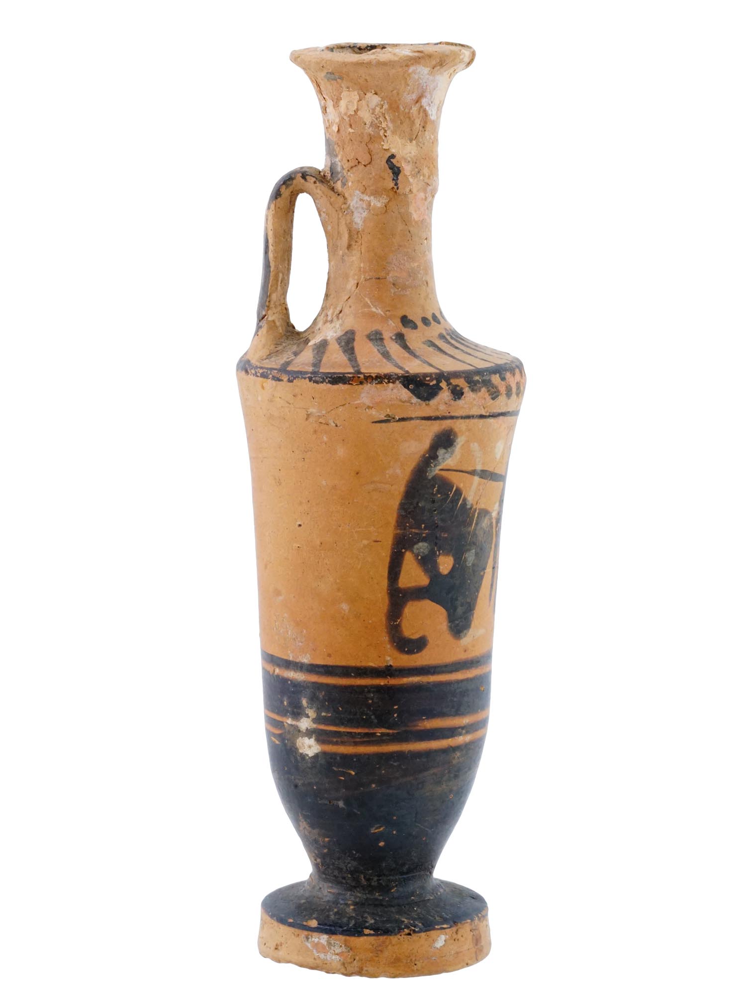 ANCIENT GREEK ATTIC BLACK FIGURE LEKYTHOS OIL VASE PIC-3