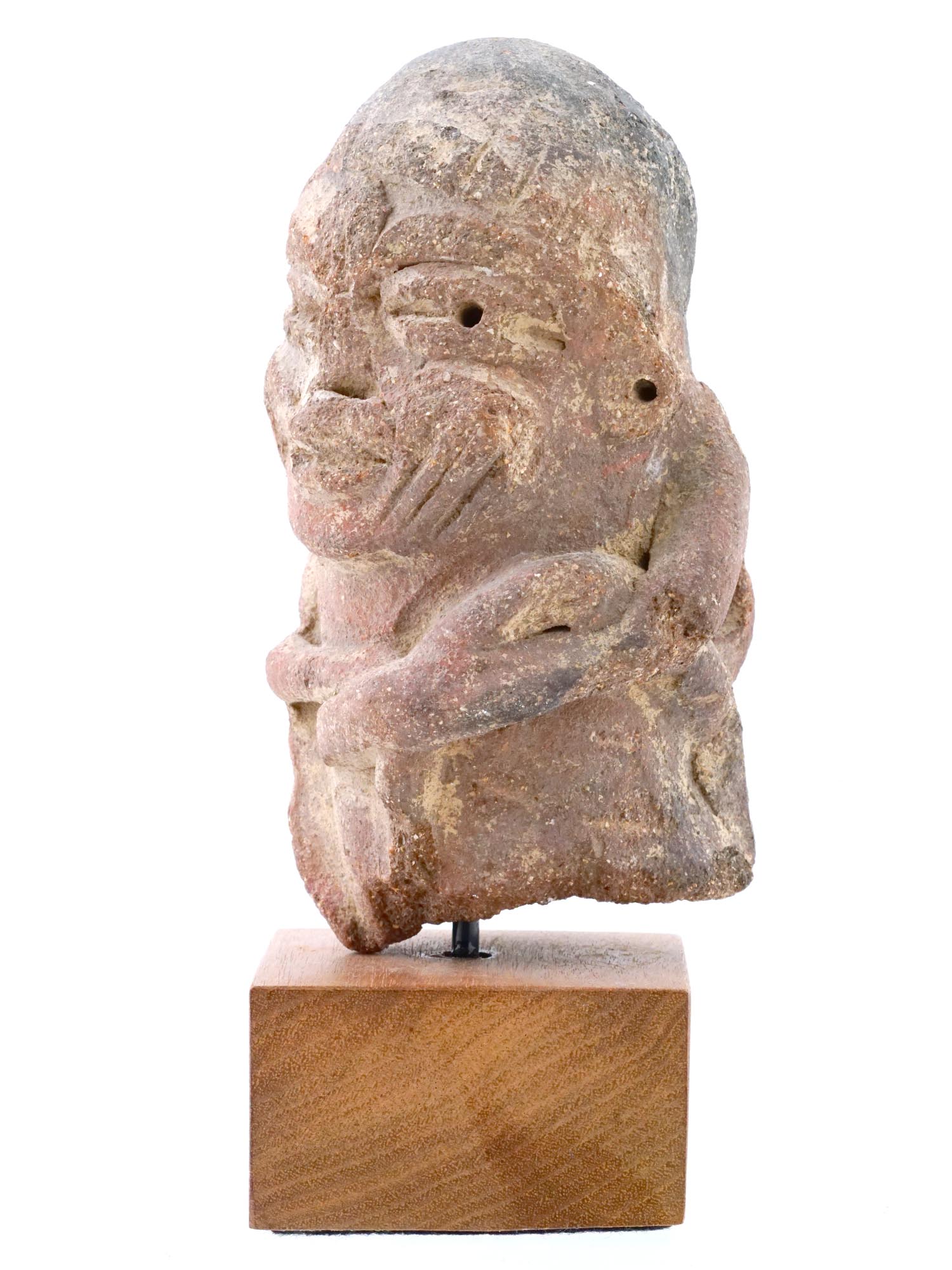 ANCIENT PRE COLUMBIAN OLMECOID STONE FIGURE PIC-1