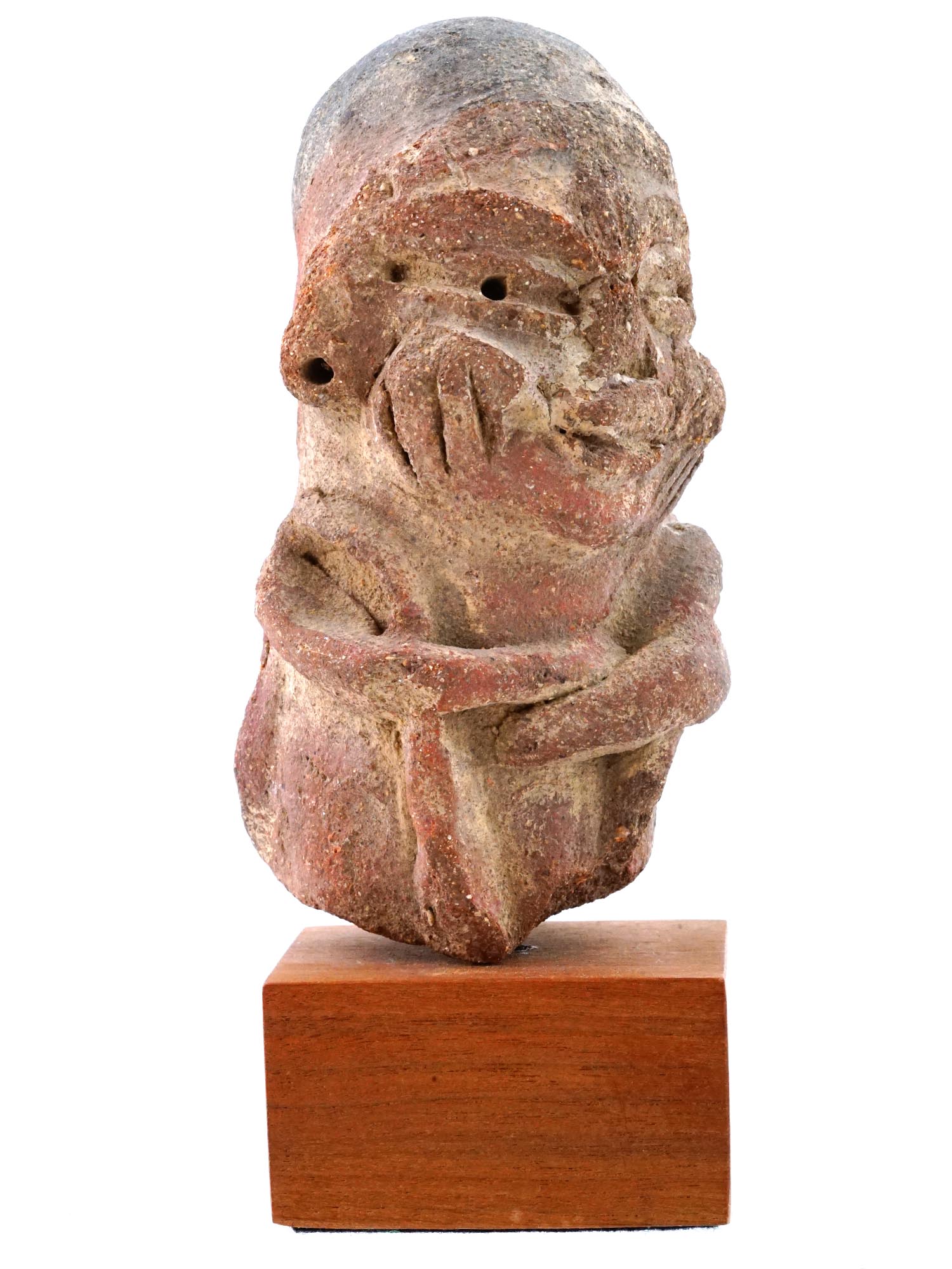 ANCIENT PRE COLUMBIAN OLMECOID STONE FIGURE PIC-0