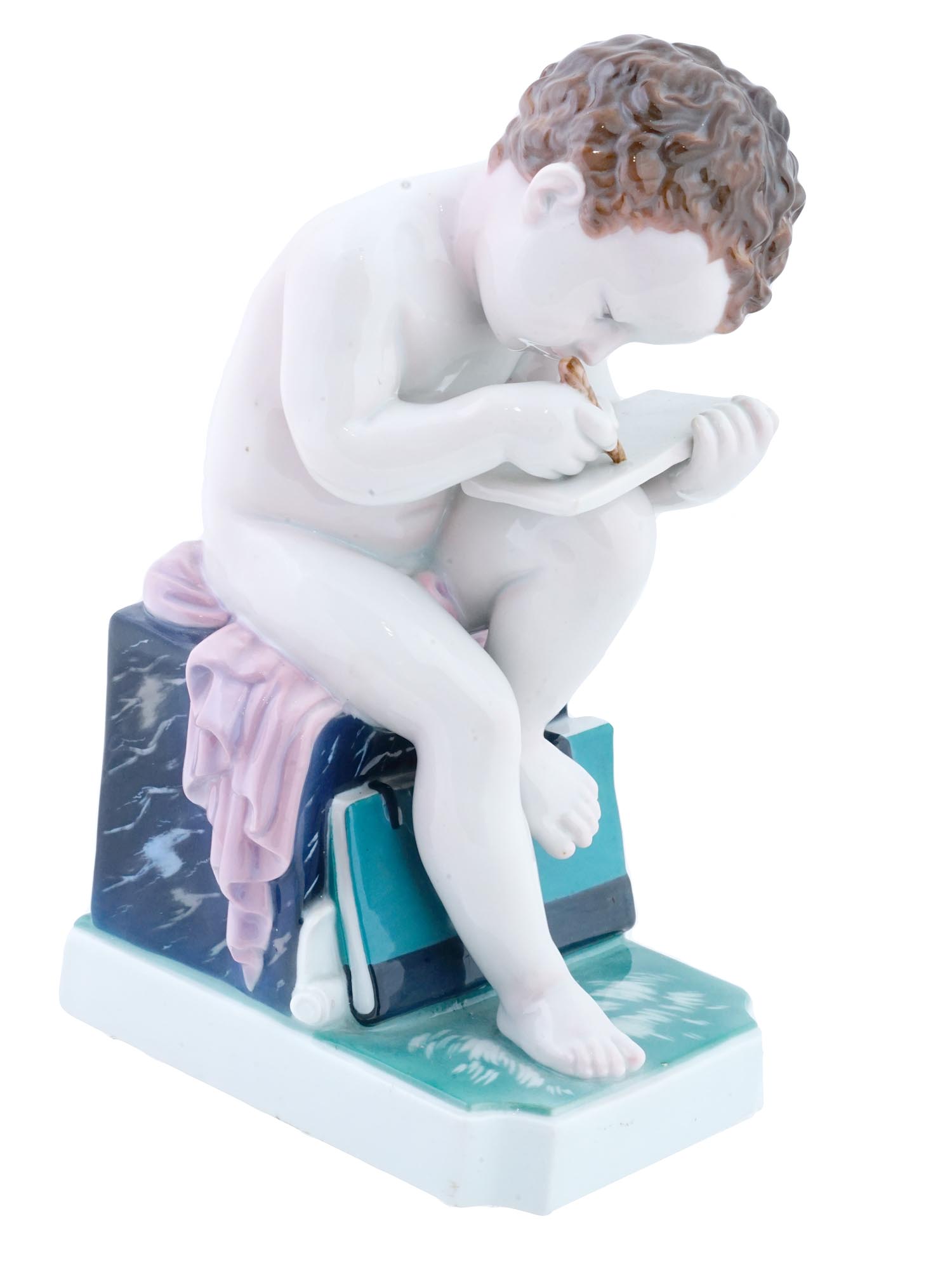 ART DECO GERMAN KARL ENS PORCELAIN PUTTO FIGURINE PIC-0