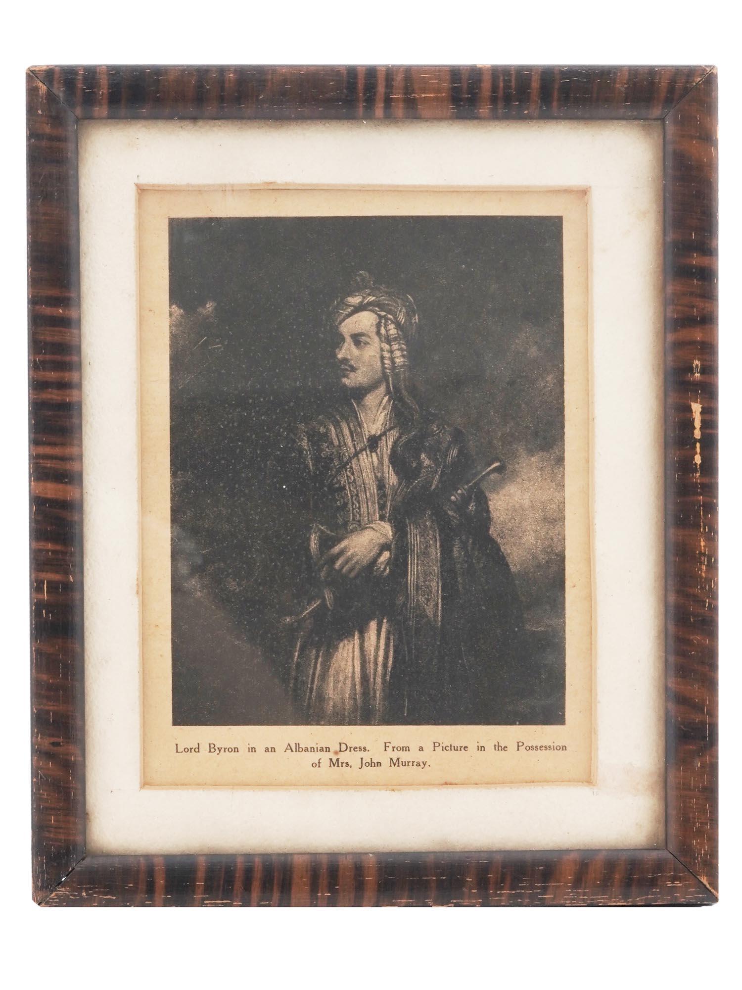 ANTIQUE LITHOGRAPH OF BYRON AFTER THOMAS PHILLIPS PIC-0